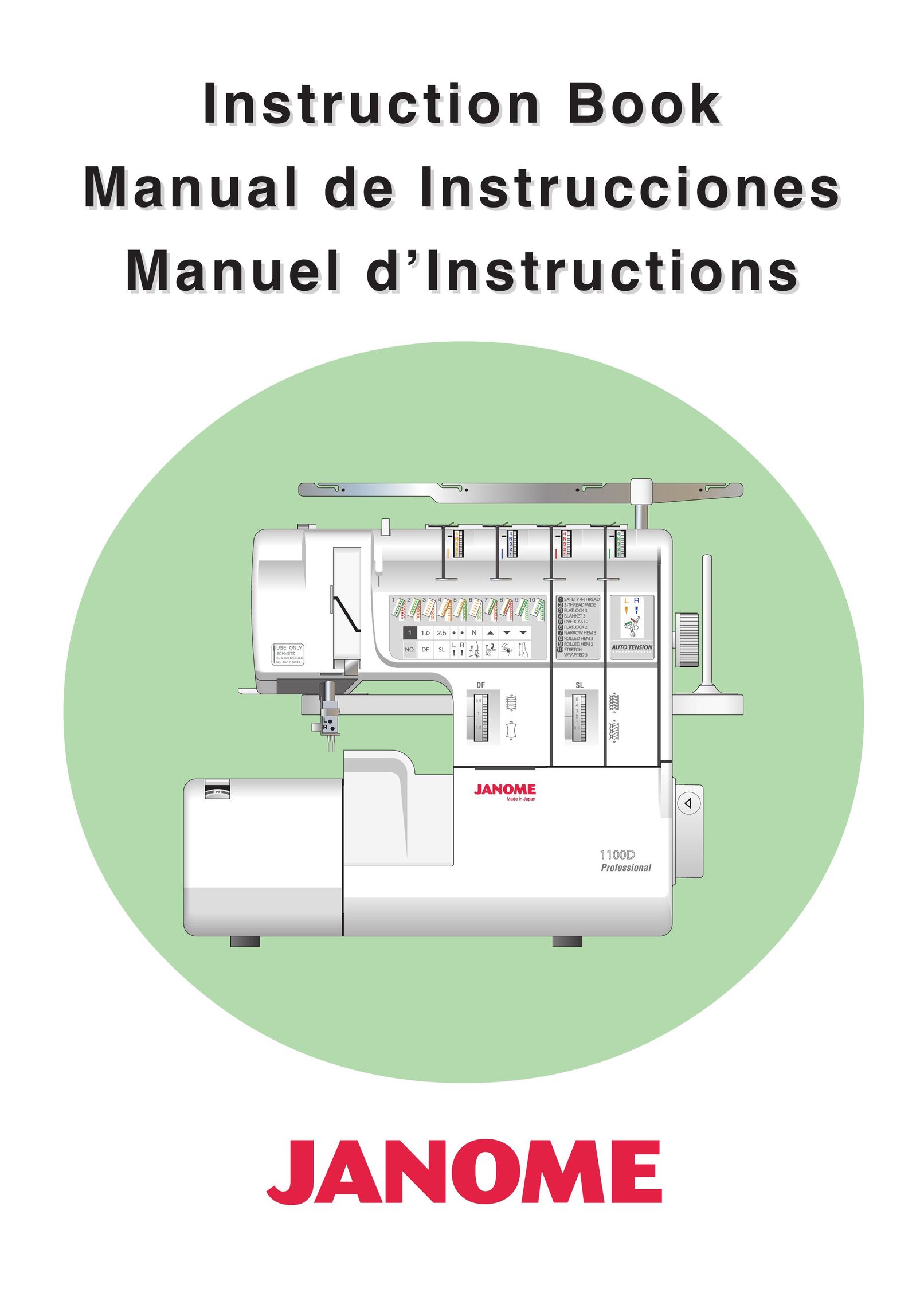 Janome 1100D Professional Sewing Machine User Manual