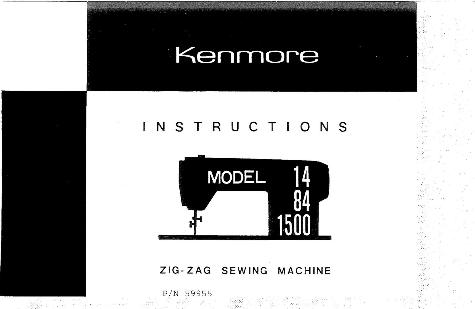 Kenmore 14 Sewing Machine User Manual