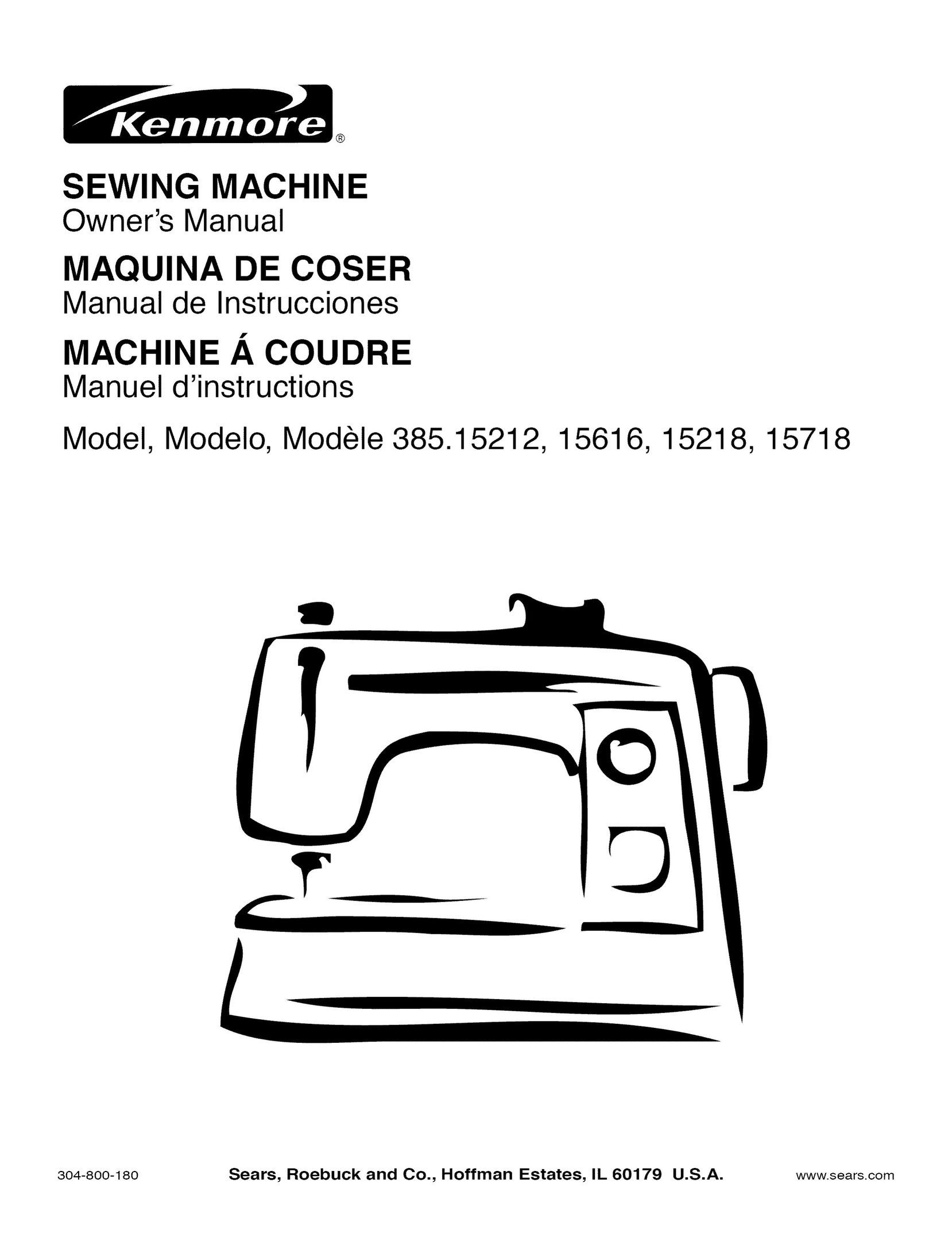 Kenmore 15218 Sewing Machine User Manual