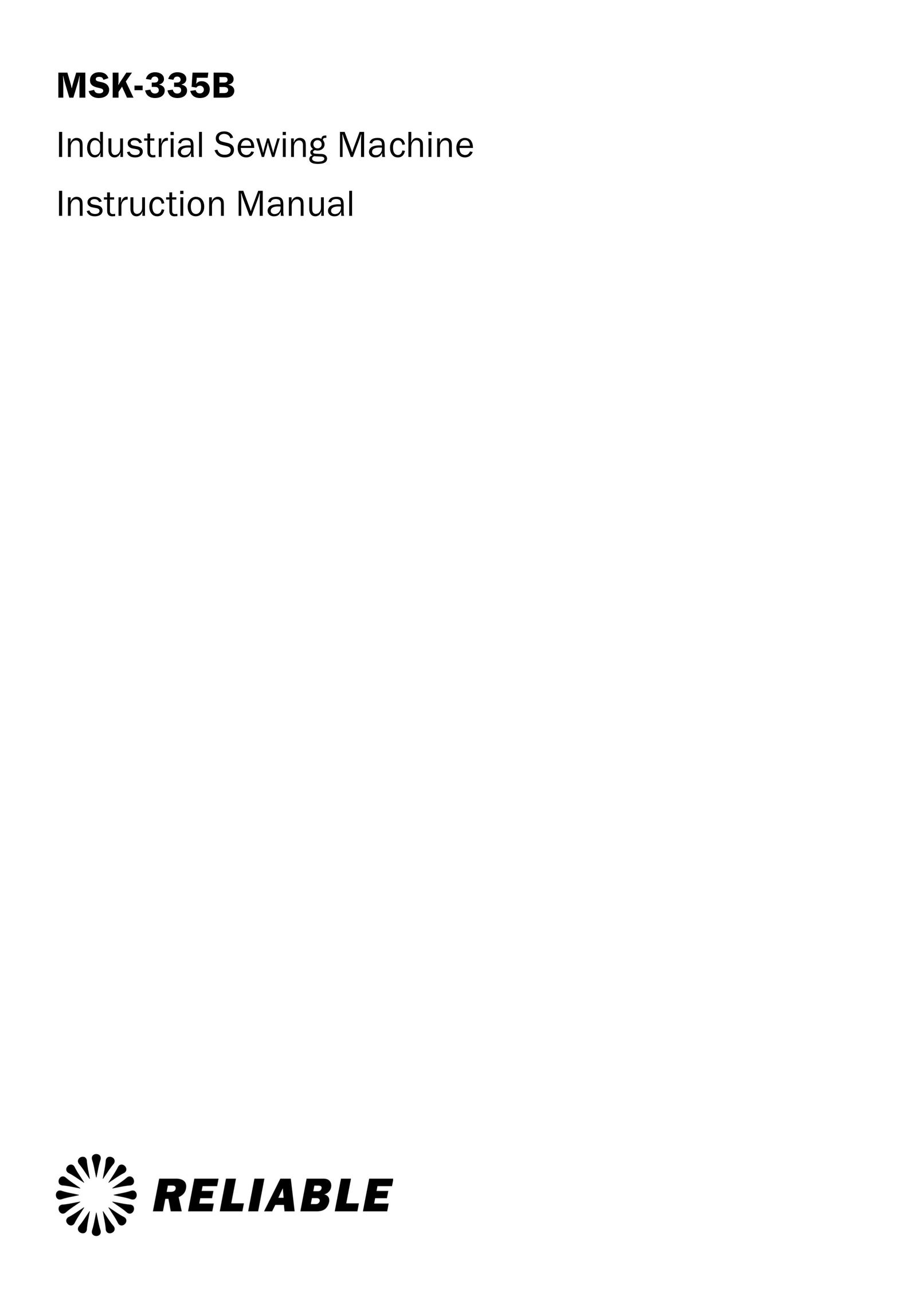 Reliable MSK-335B Sewing Machine User Manual