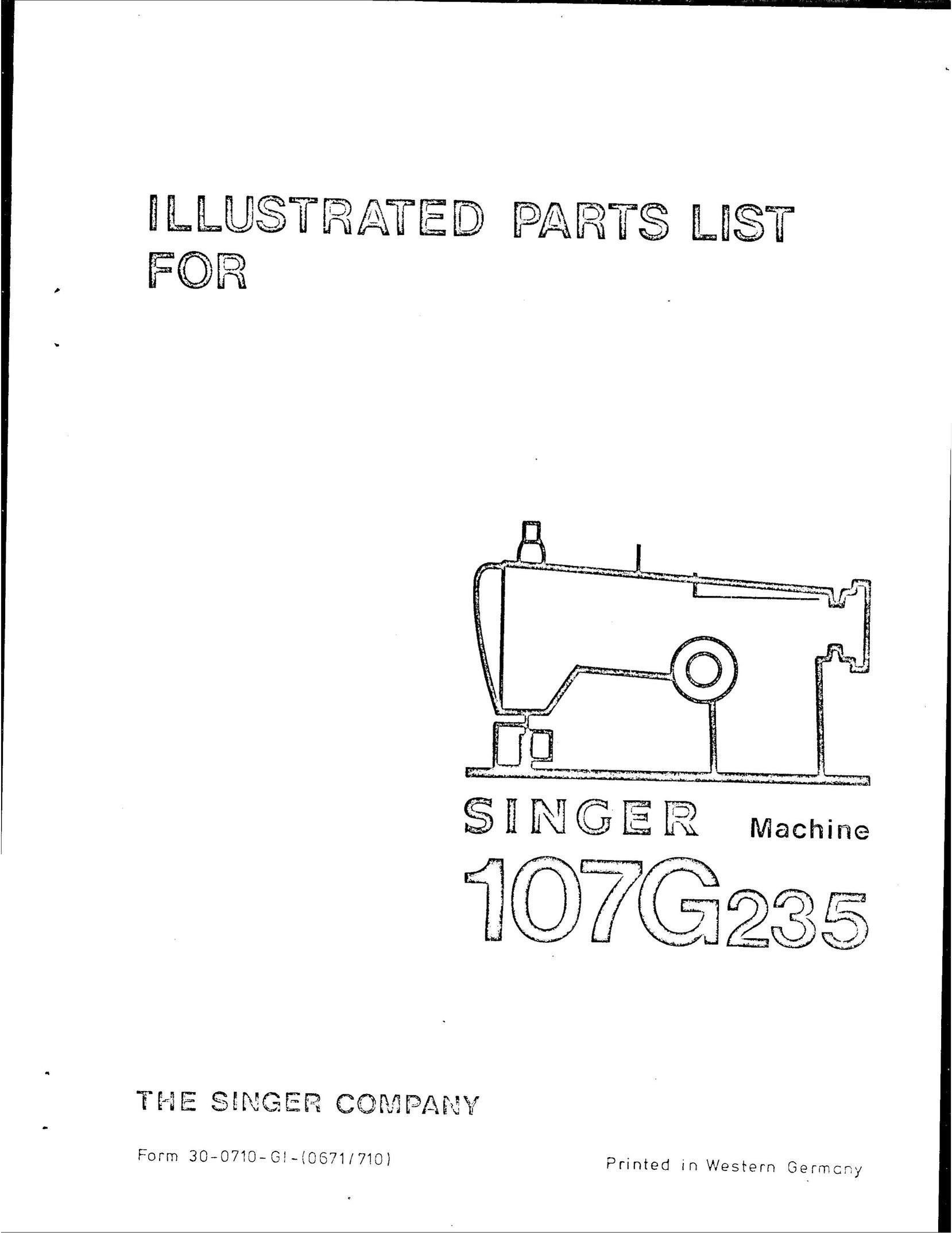 Singer 107G235 Sewing Machine User Manual