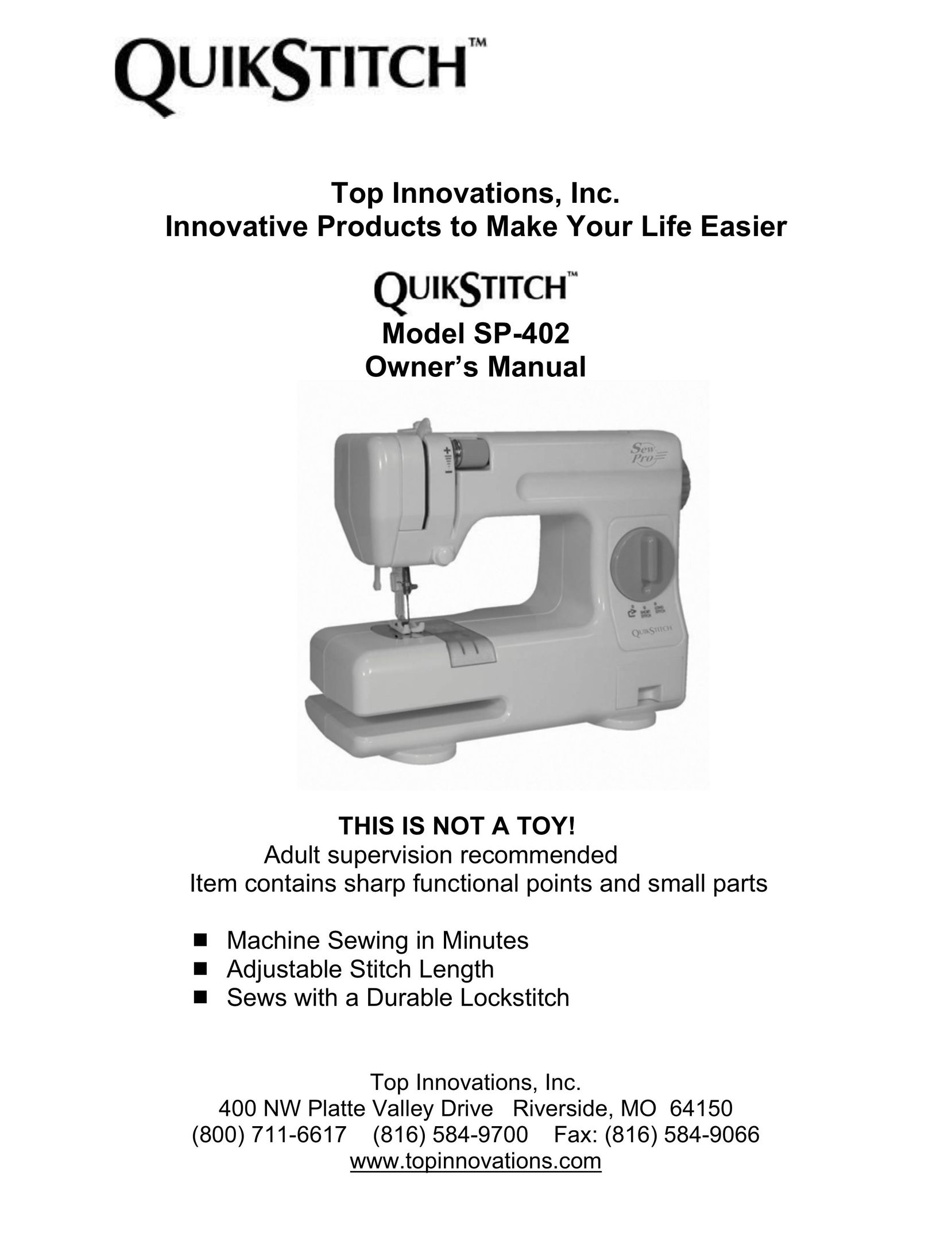 Top Innovations SP-402 Sewing Machine User Manual