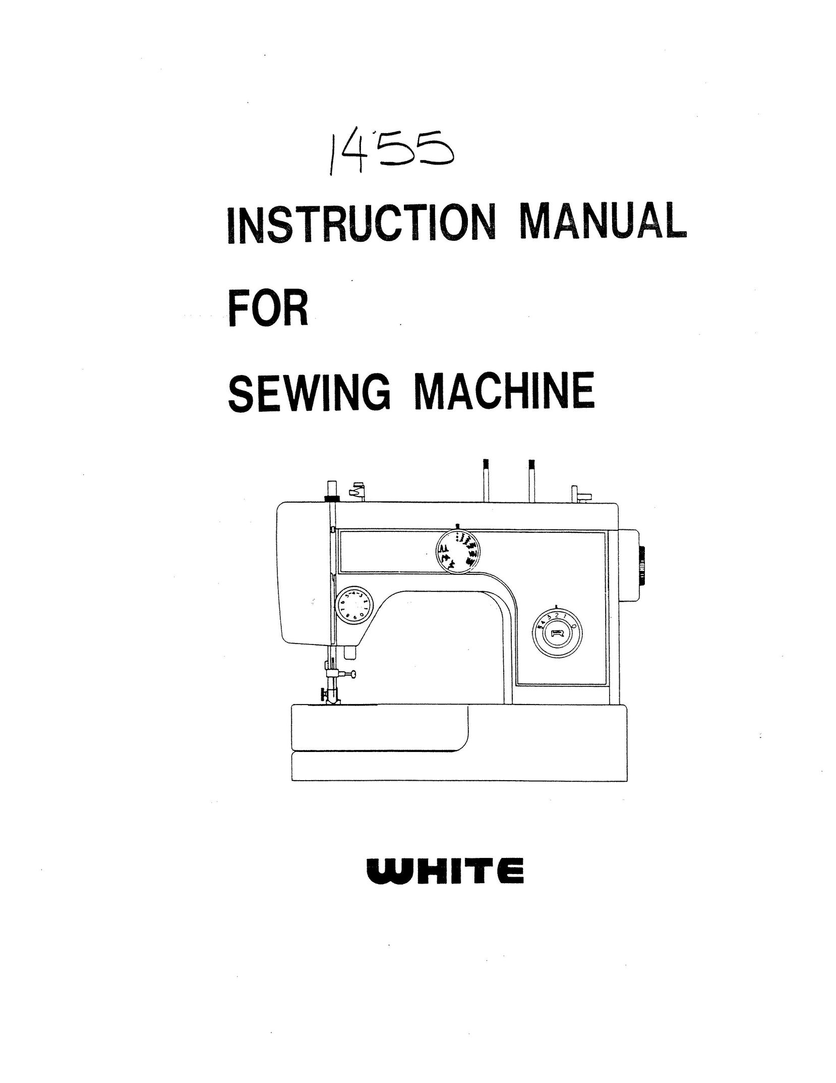 White 1455 Sewing Machine User Manual