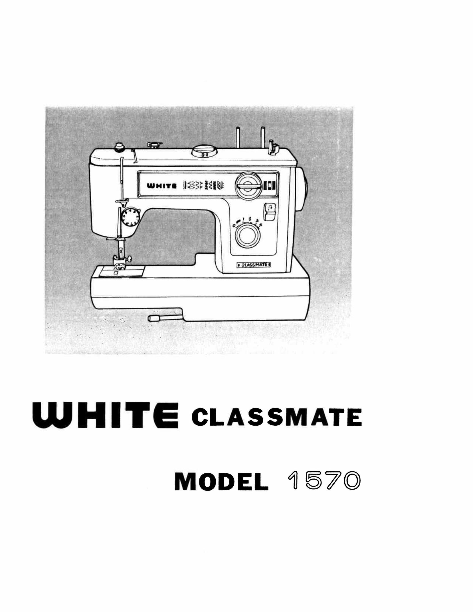 White 1570 Sewing Machine User Manual