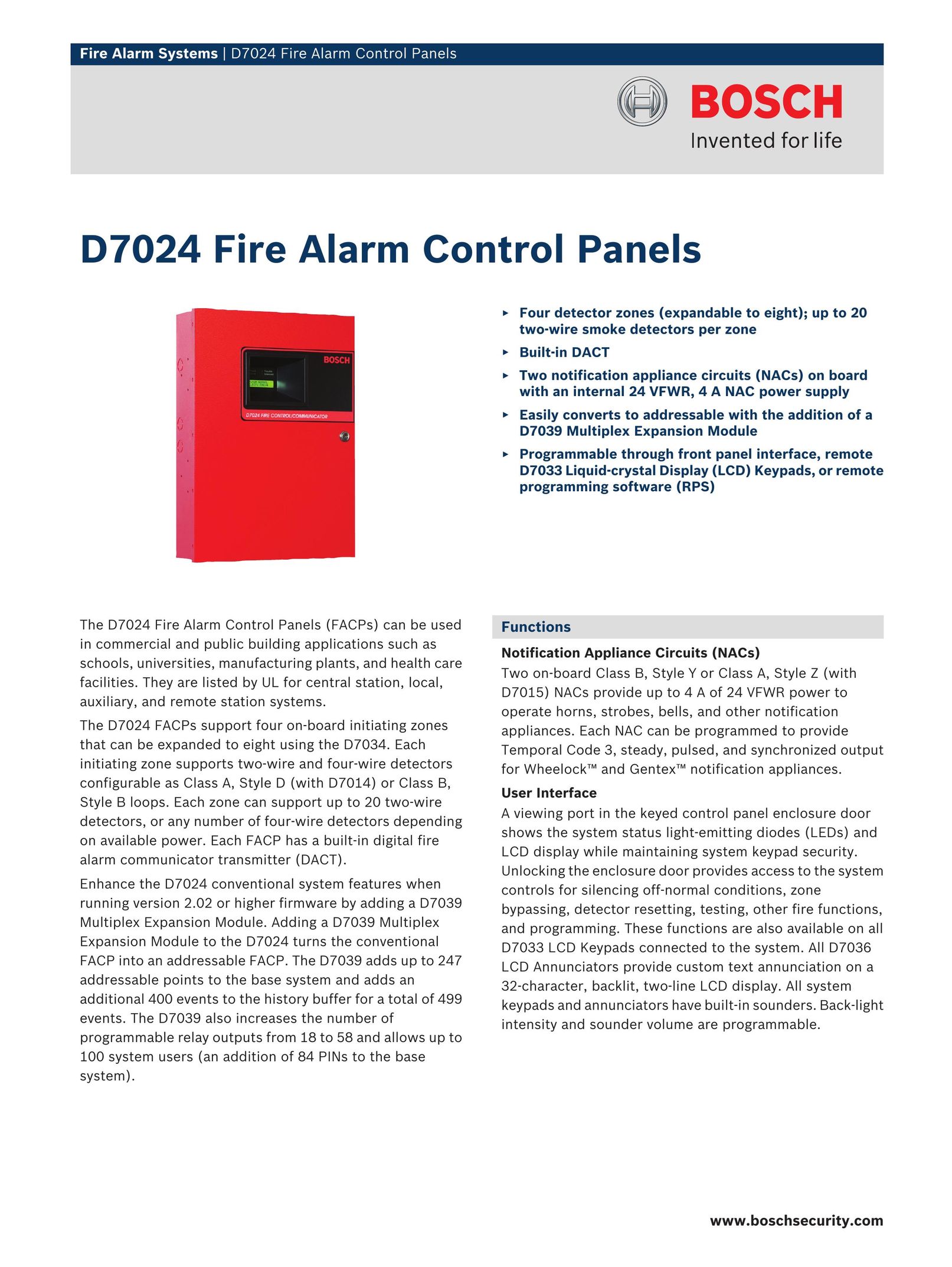 Bosch Appliances D7024 Smoke Alarm User Manual