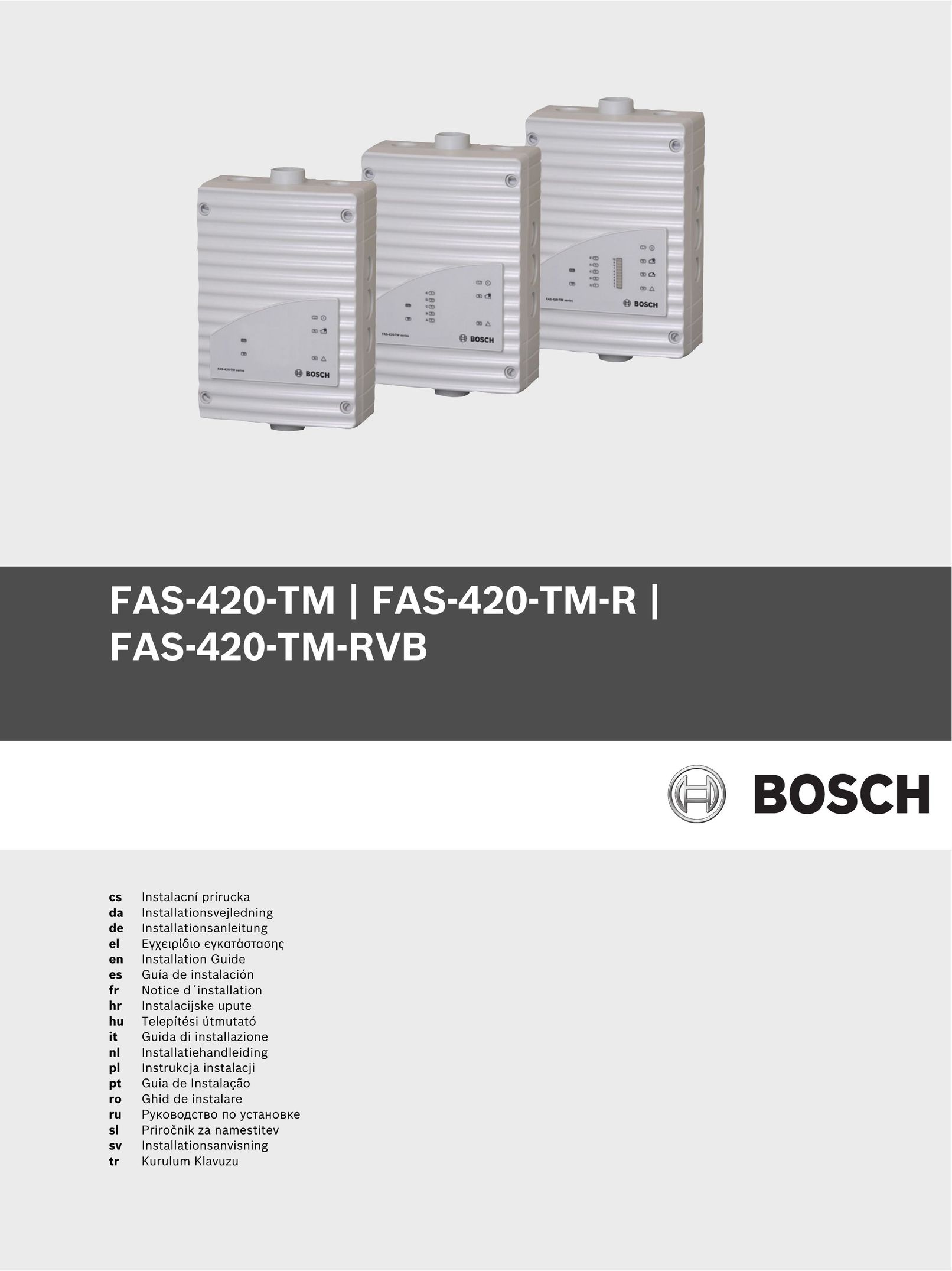 Bosch Appliances FAS-420-TM-RVB Smoke Alarm User Manual