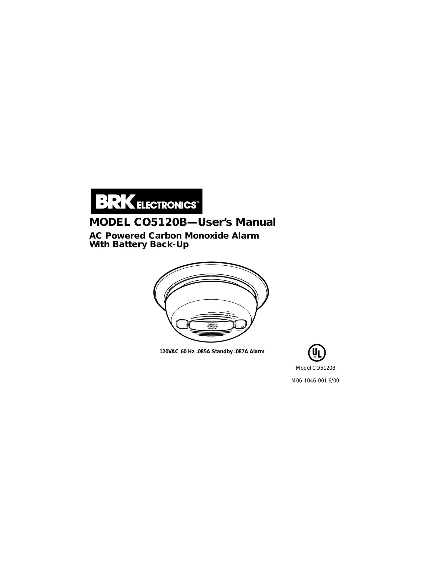 BRK electronic CO5120B Smoke Alarm User Manual