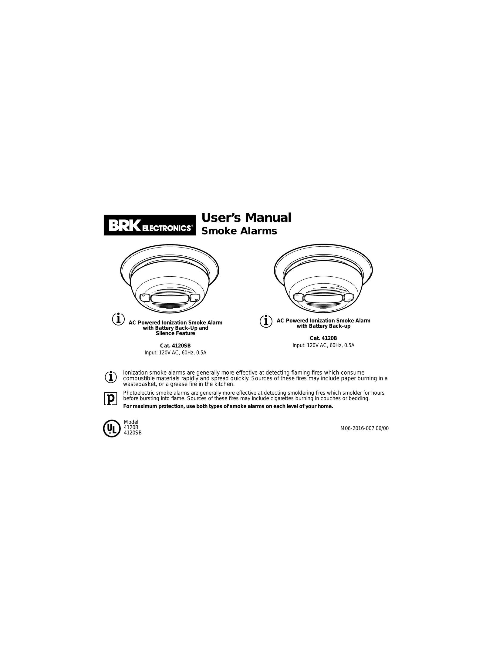 BRK electronic M06-2016-007 Smoke Alarm User Manual