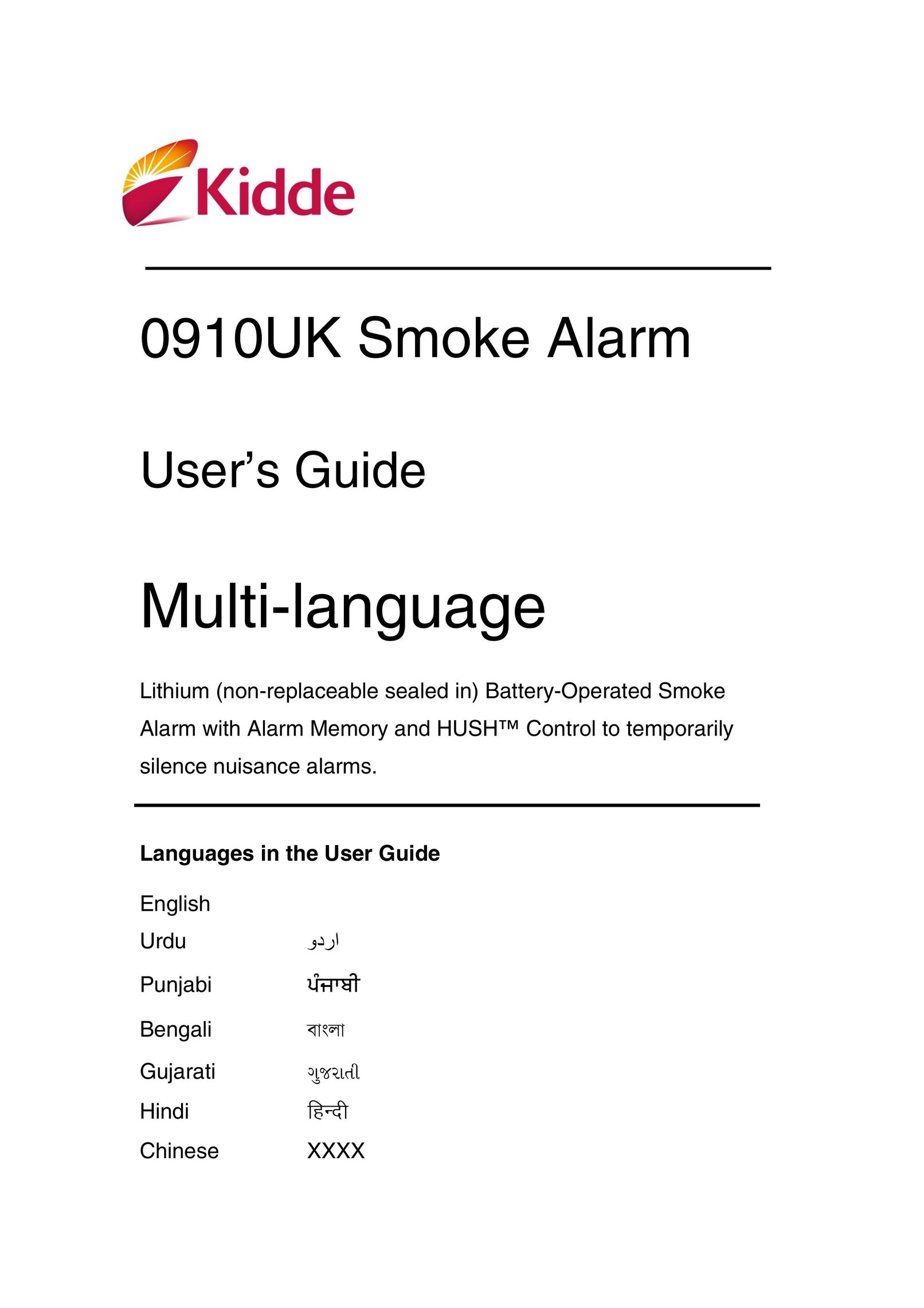 Kidde 0910UK Smoke Alarm User Manual