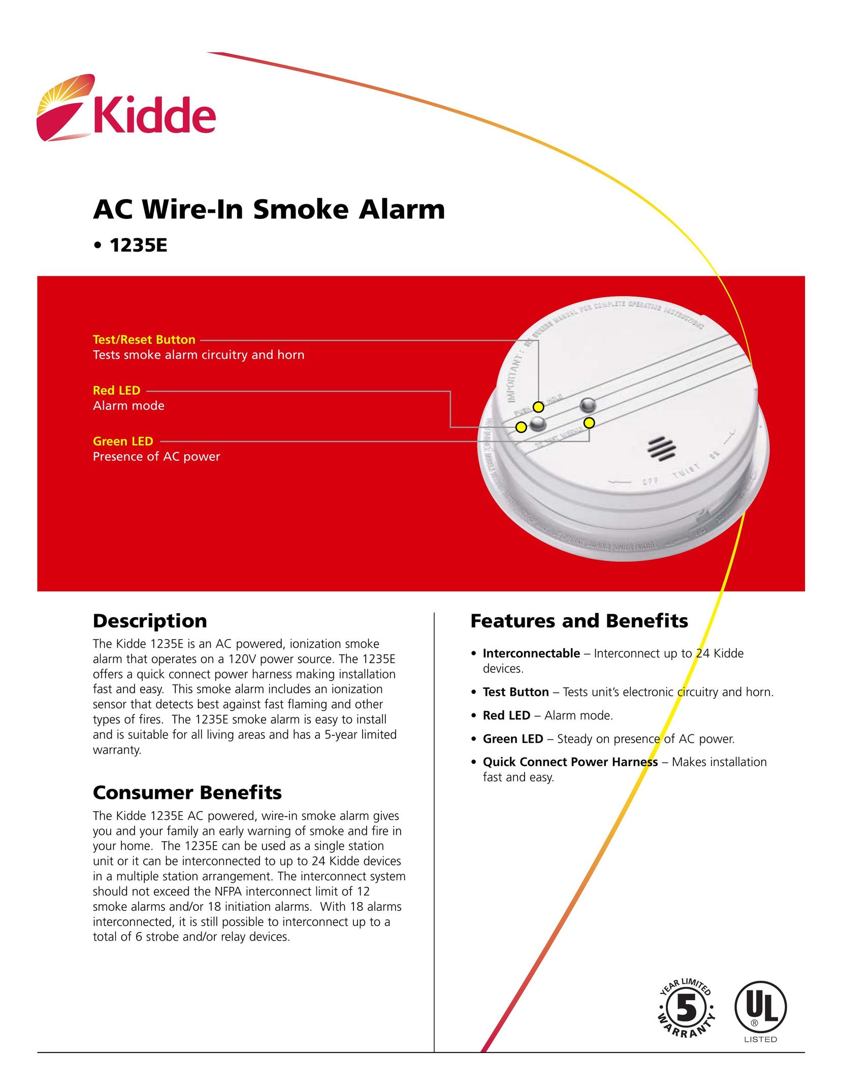 Kidde 1235E Smoke Alarm User Manual