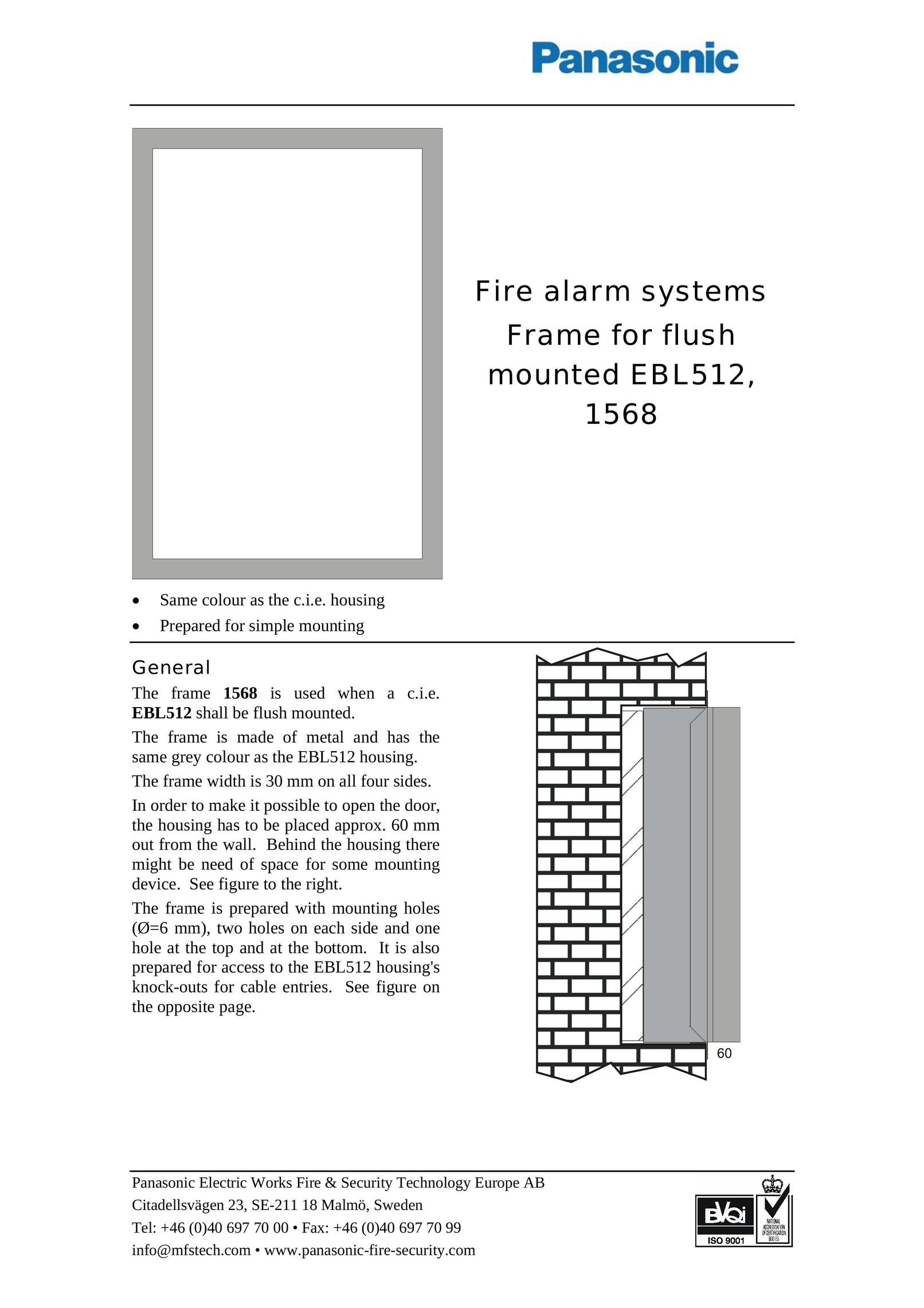Panasonic 1568 Smoke Alarm User Manual