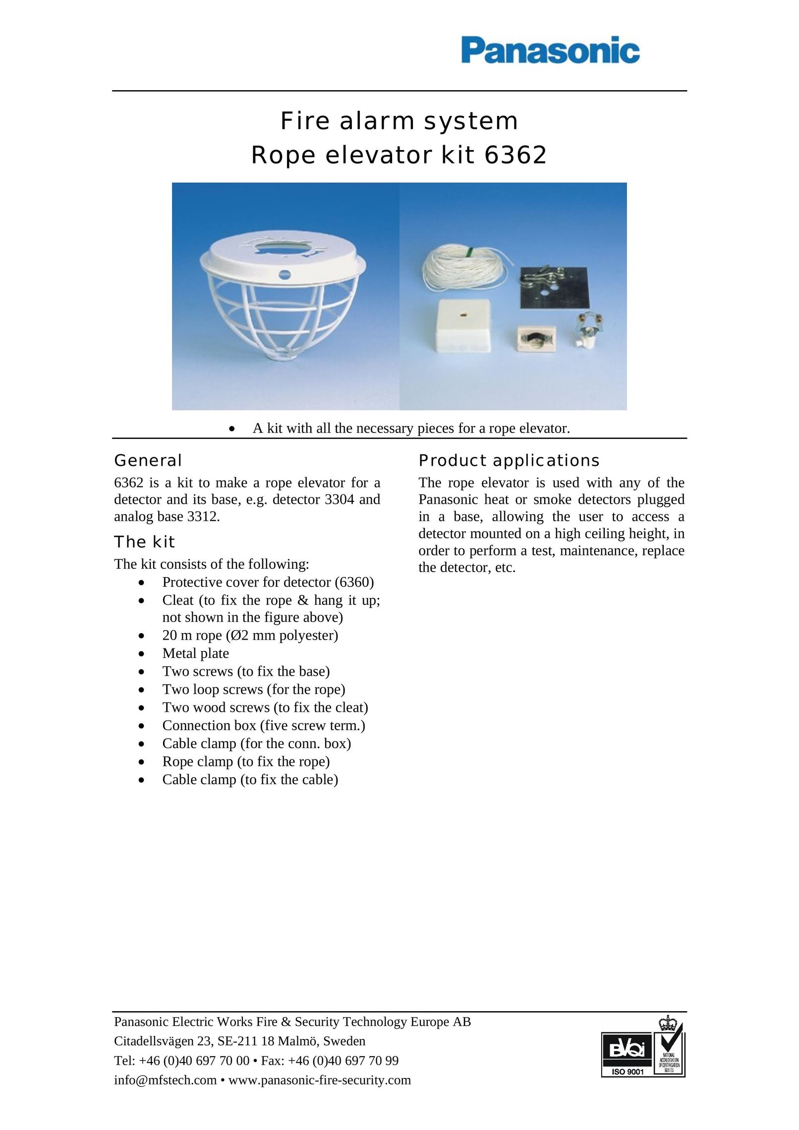 Panasonic 6362 Smoke Alarm User Manual