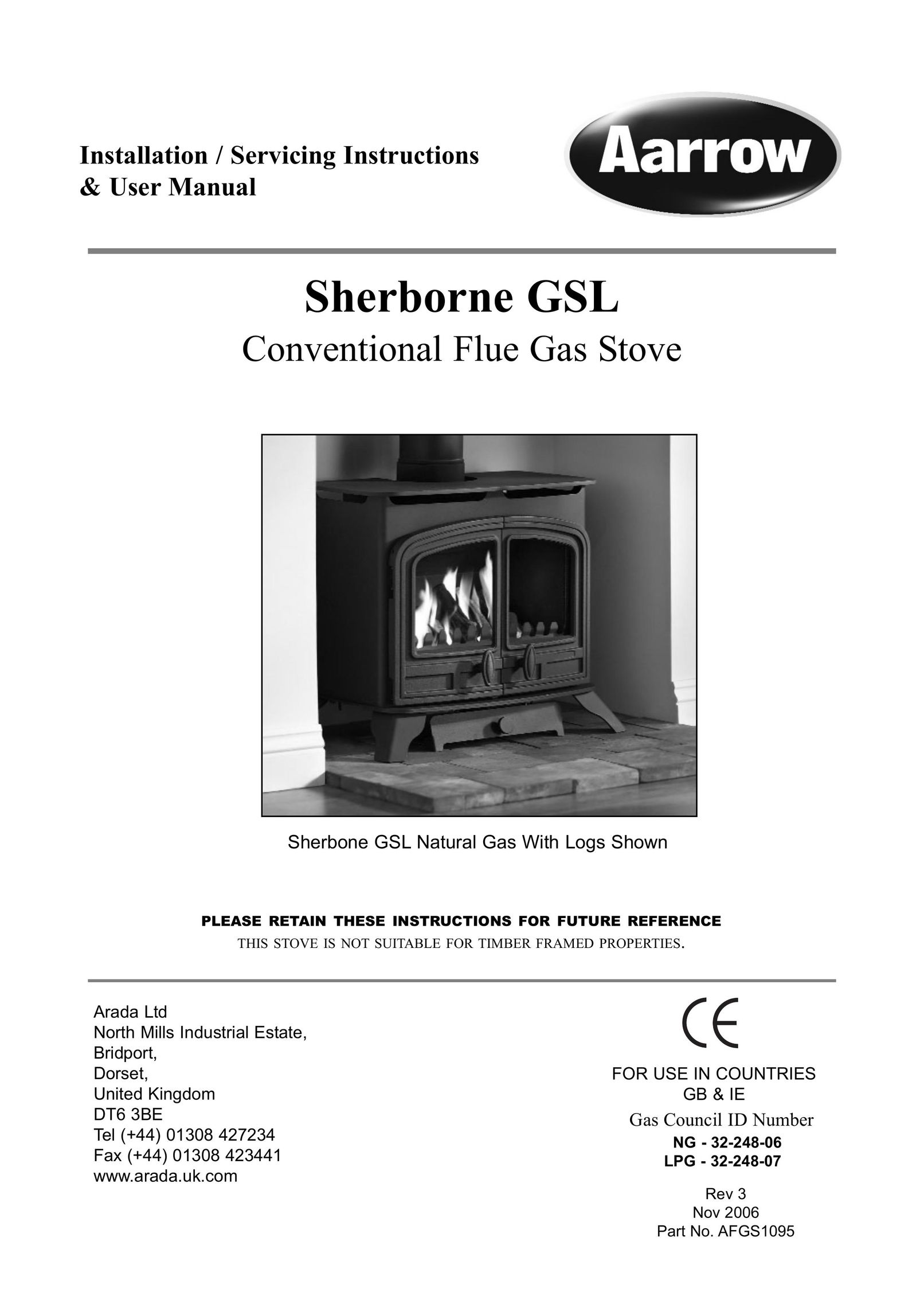 Aarrow Fires Gas Stove Stove User Manual
