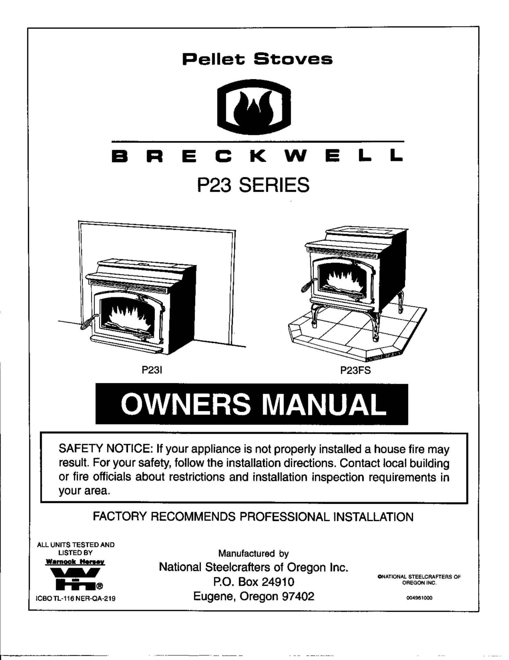 Breckwell P23FS Stove User Manual