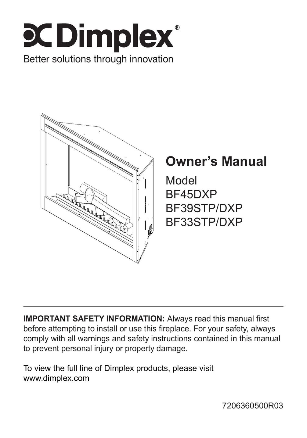 Dimplex BF45DXP Stove User Manual