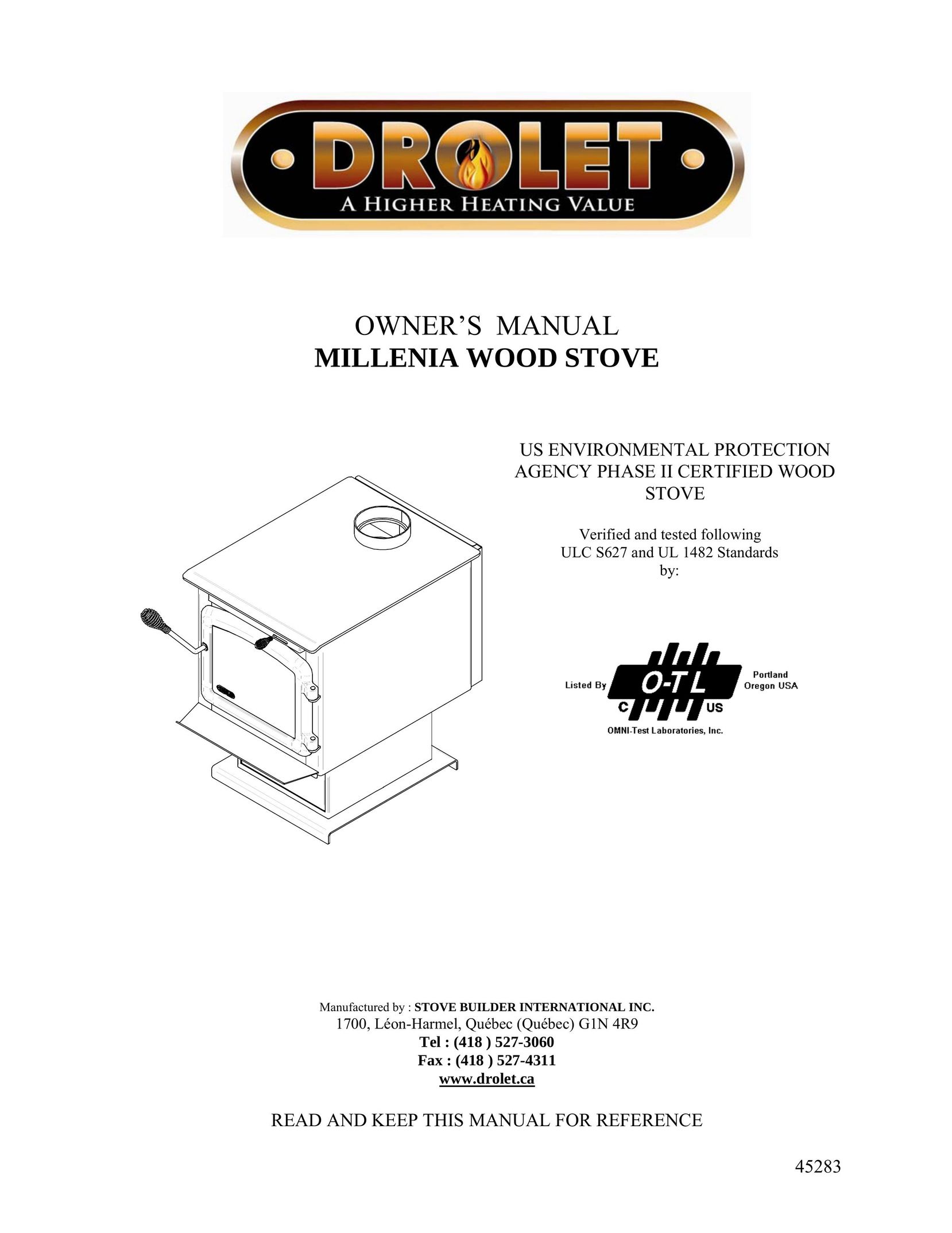 Drolet 45283 Stove User Manual