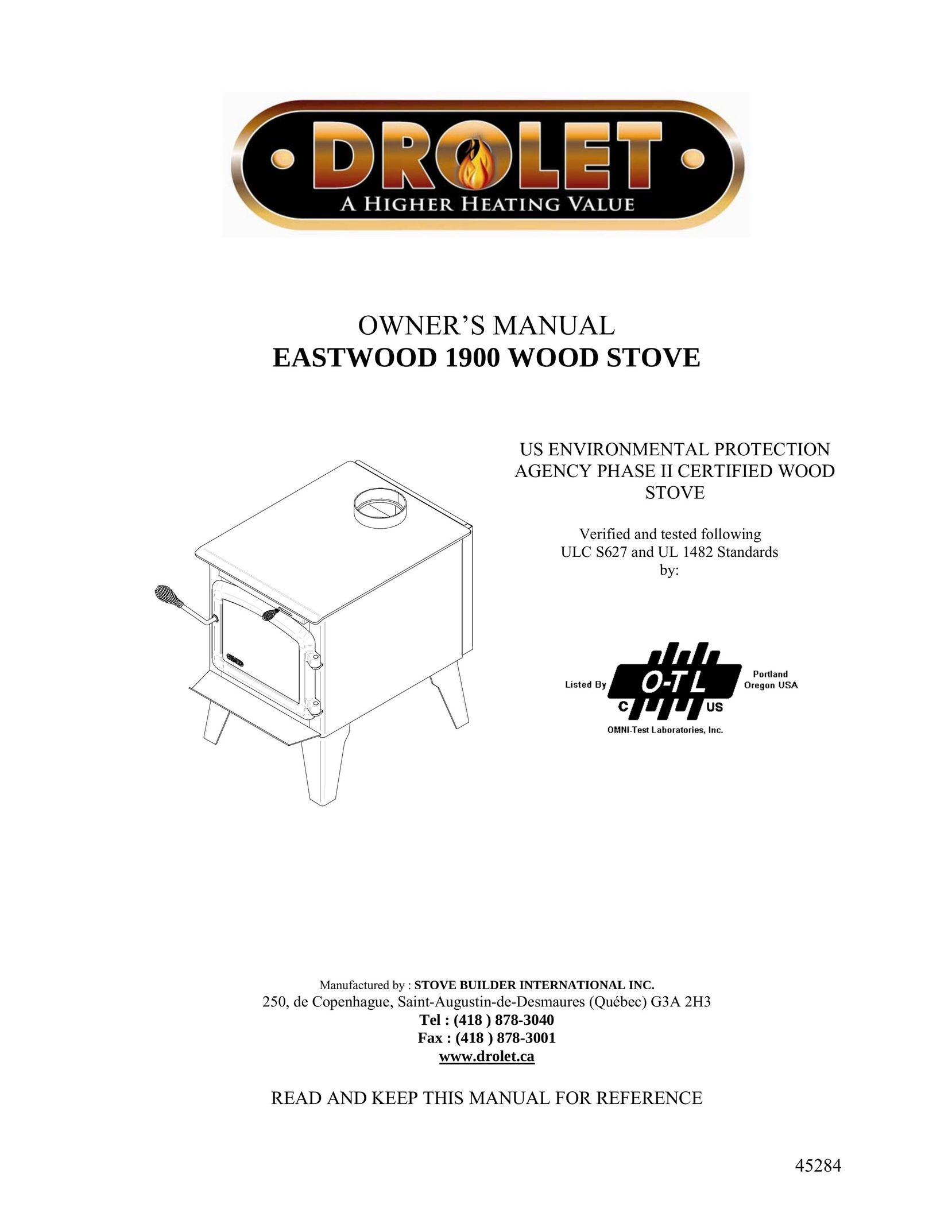 Drolet 45284 Stove User Manual