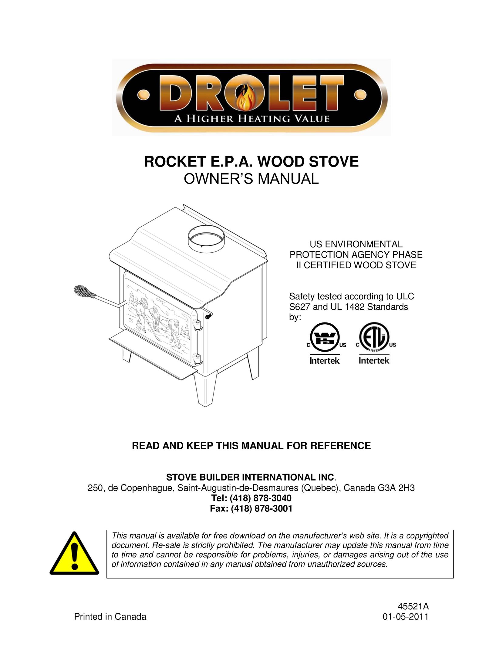 Drolet 45521A Stove User Manual