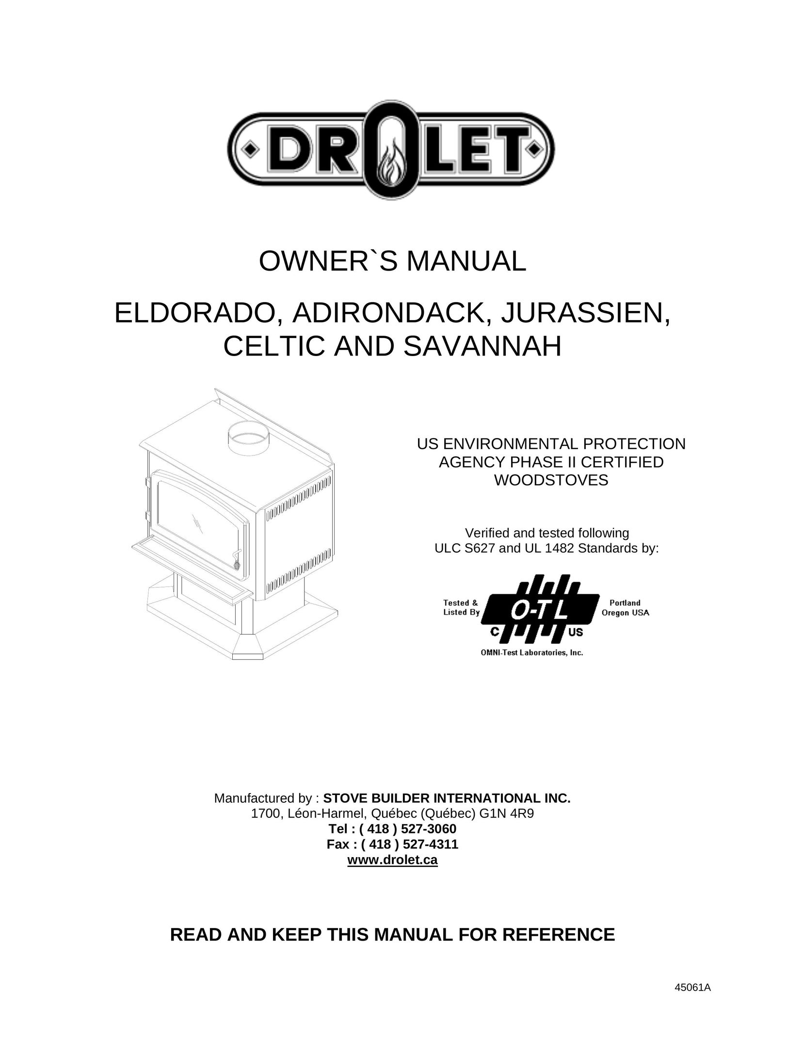 Drolet 58991 Stove User Manual