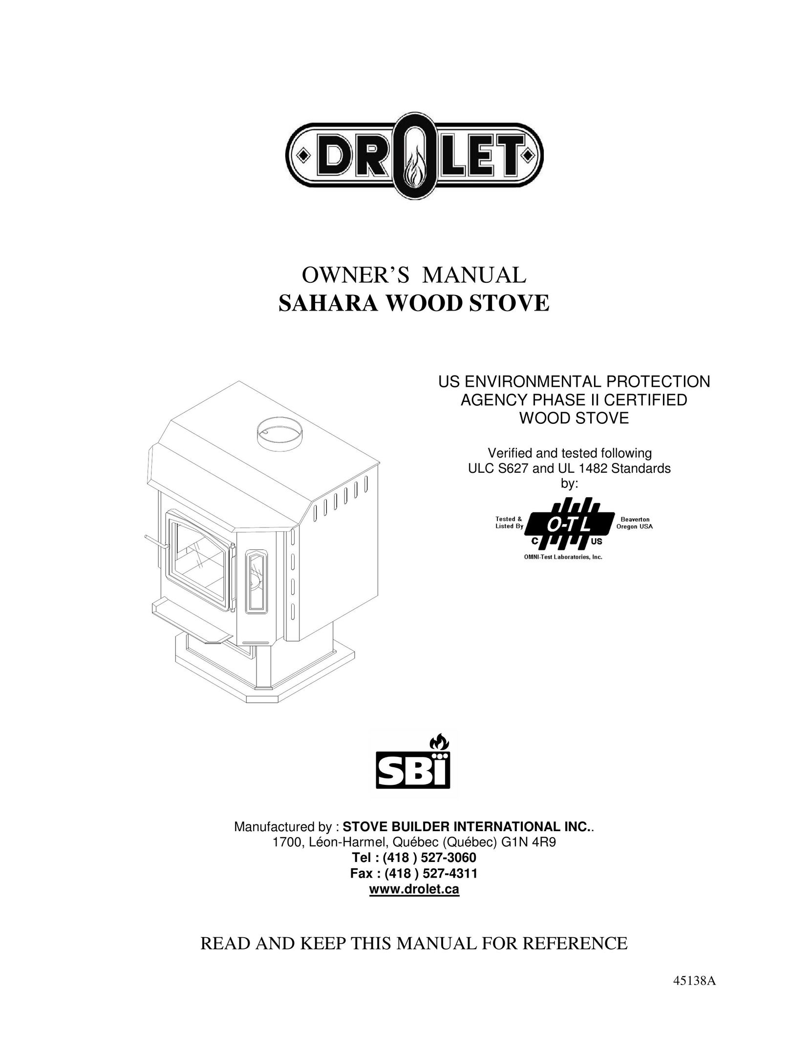 Drolet DB03505 Stove User Manual