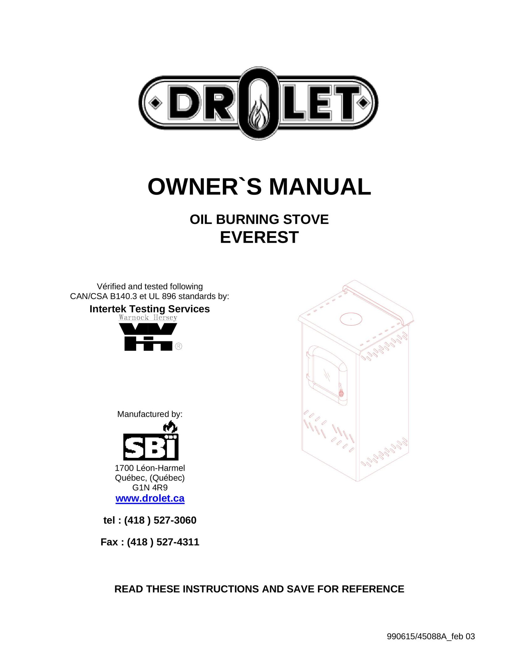 Drolet DH04200 Stove User Manual