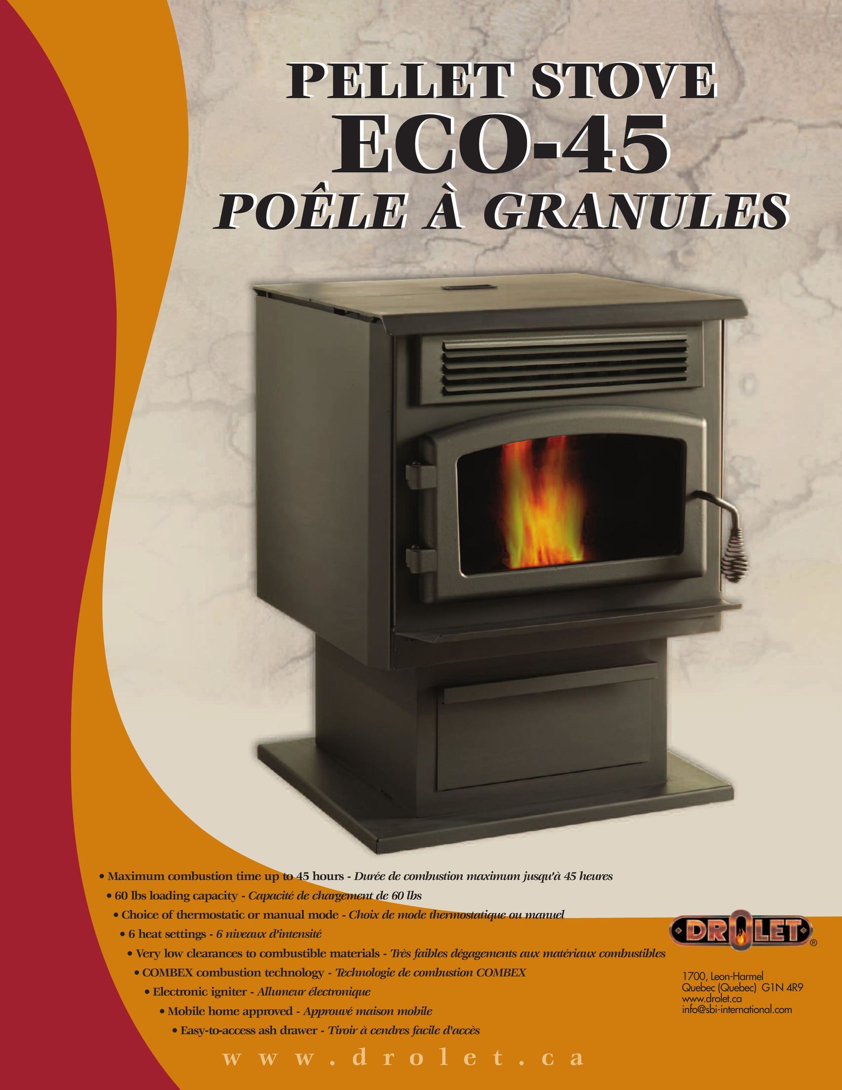 Drolet ECO-45 Stove User Manual
