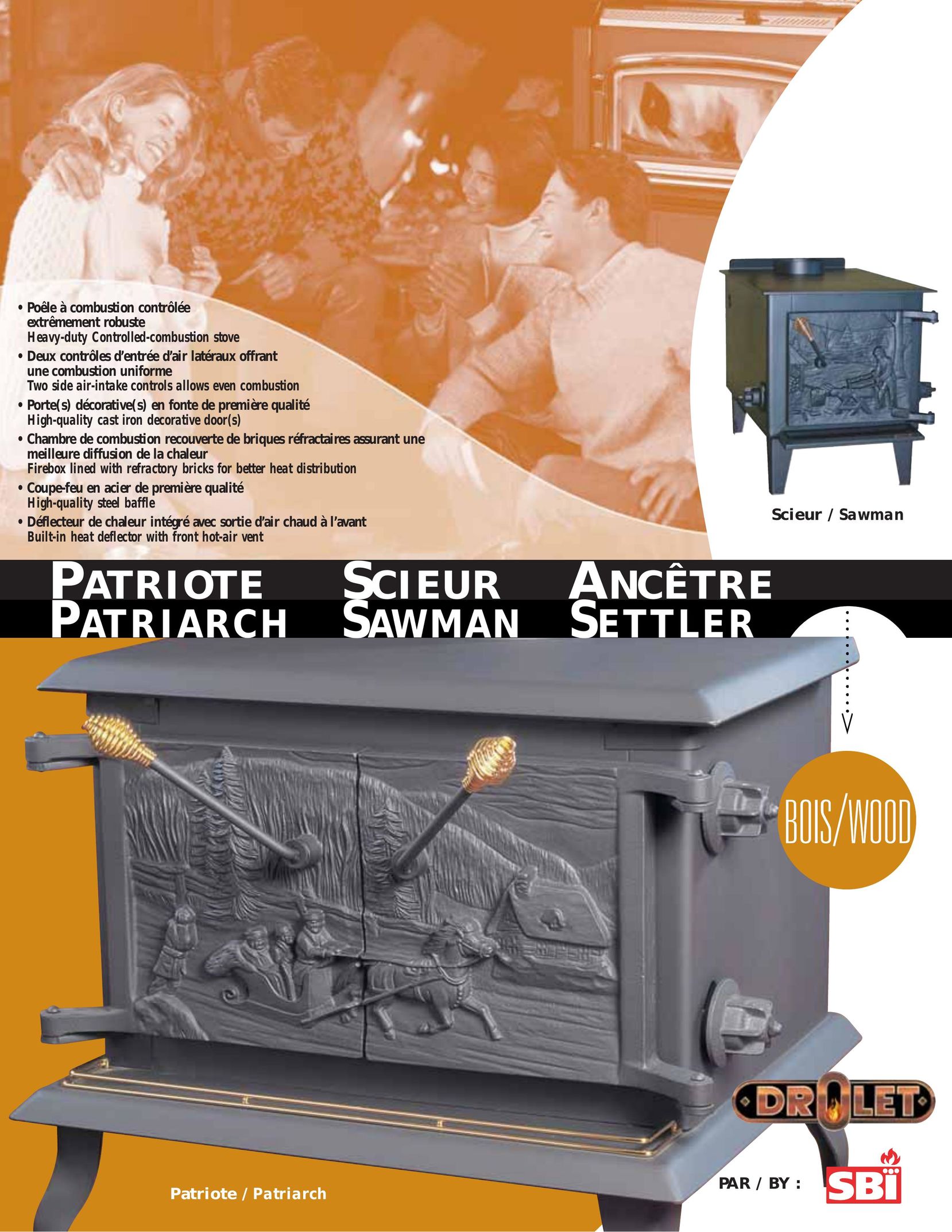 Drolet Heavy-duty Controlled-Combustion Stove Stove User Manual