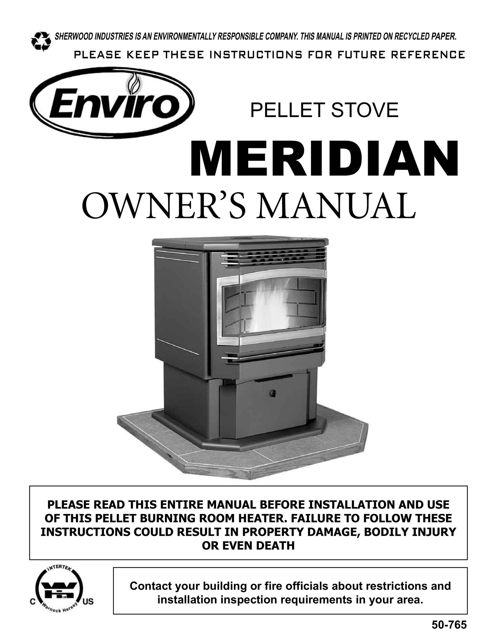Enviro 50-765 Stove User Manual