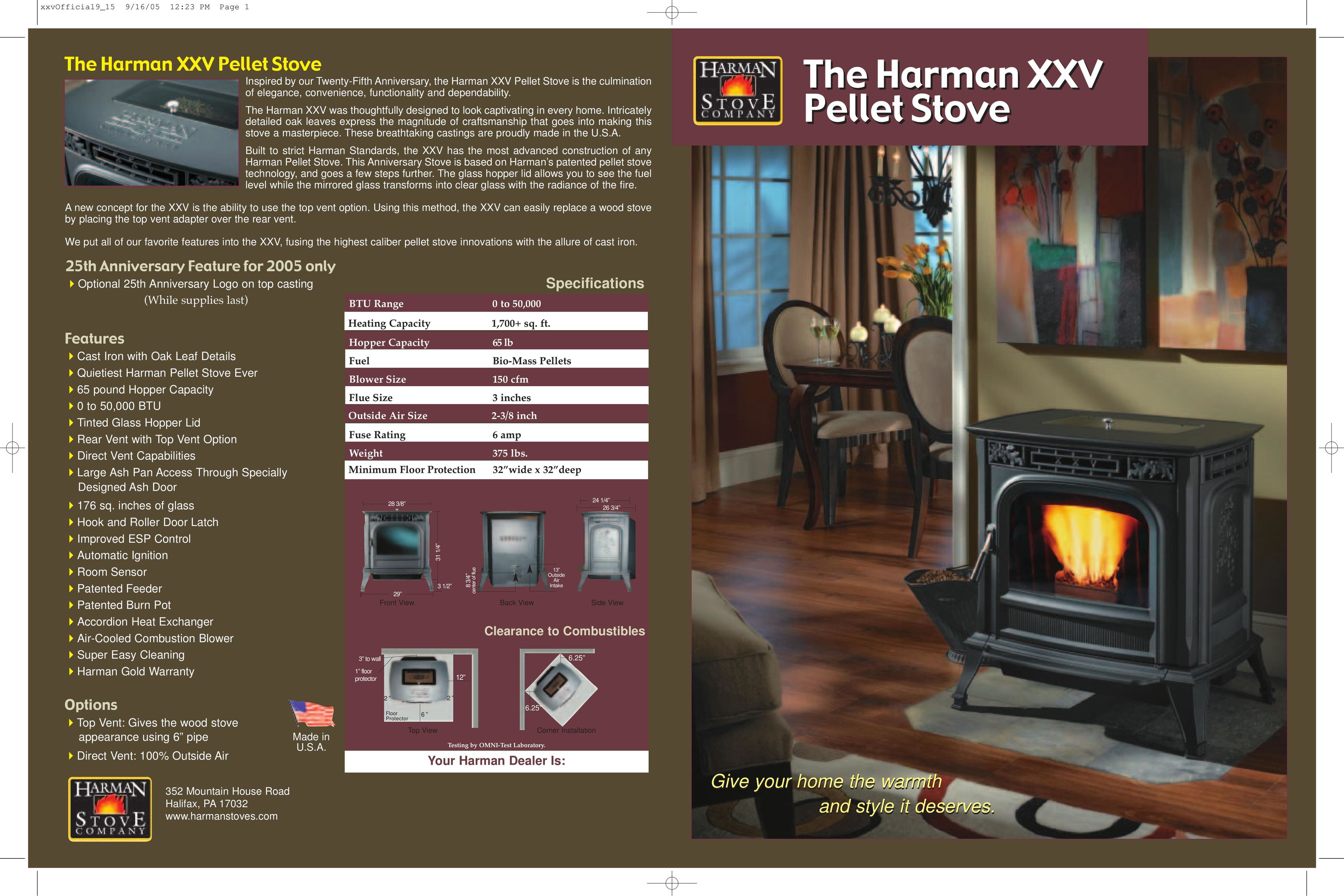 Harman Stove Company XXV Stove User Manual