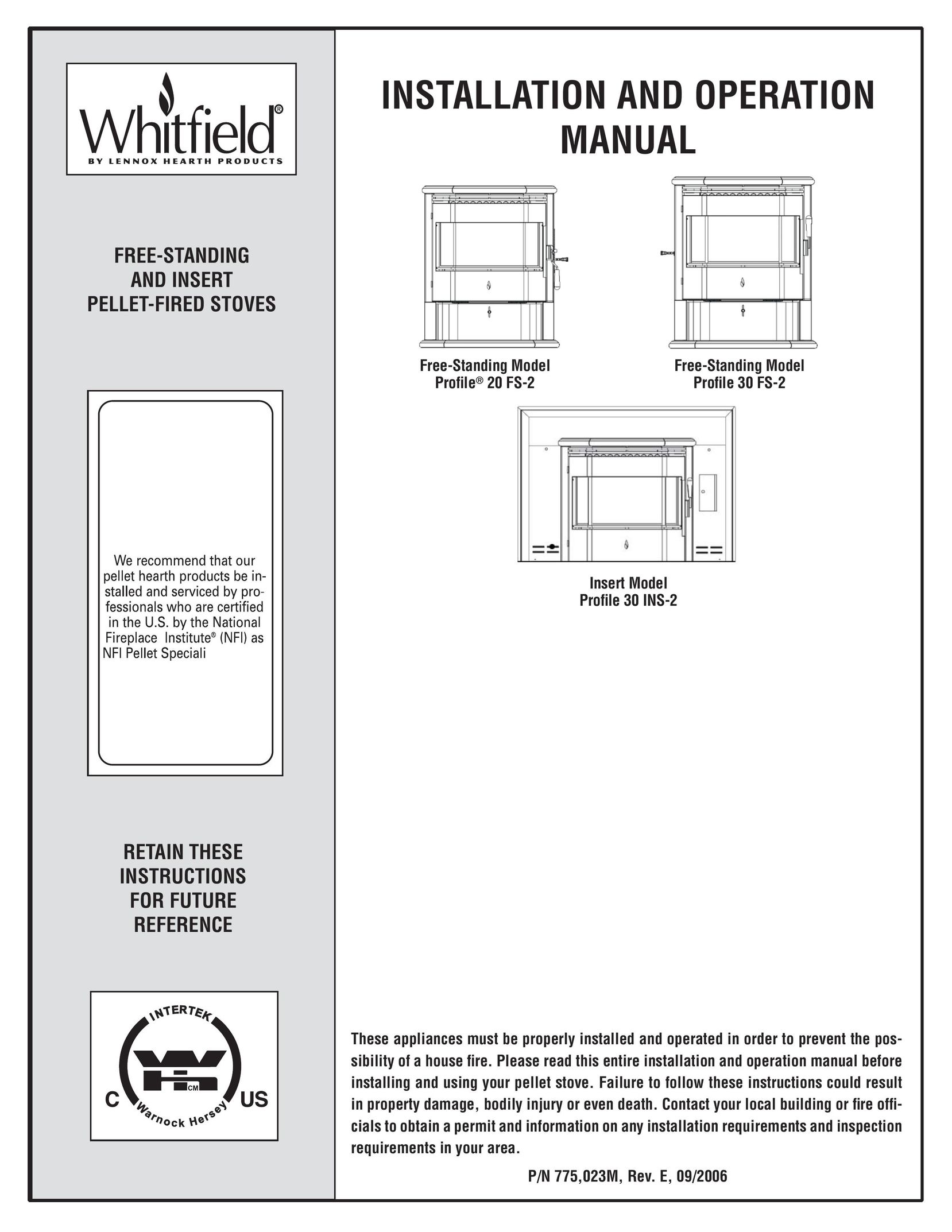 Lennox Hearth 30 FS-2 Stove User Manual
