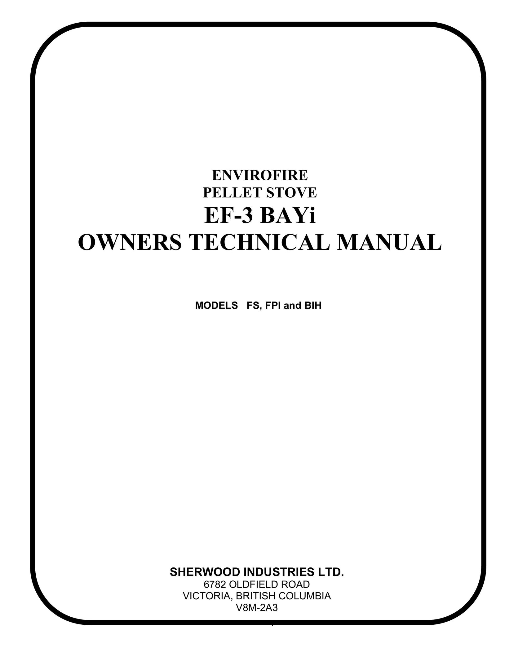 Sherwood EF-3 BAYI Stove User Manual