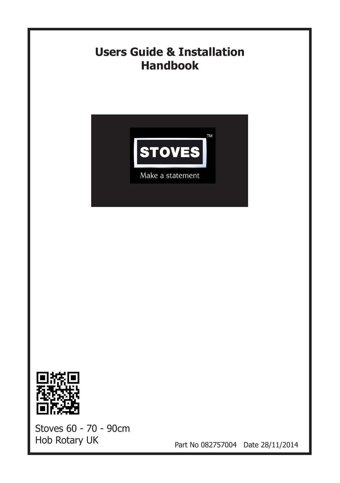 Stoves 82757004 Stove User Manual
