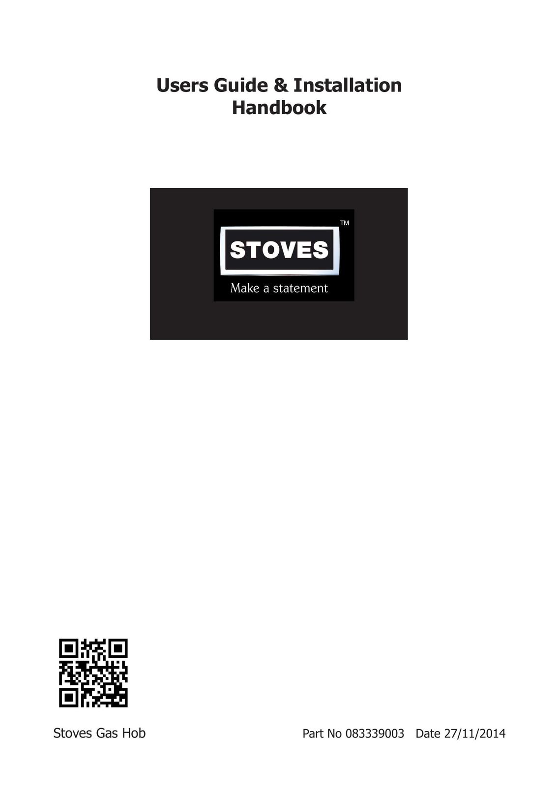 Stoves 83339003 Stove User Manual