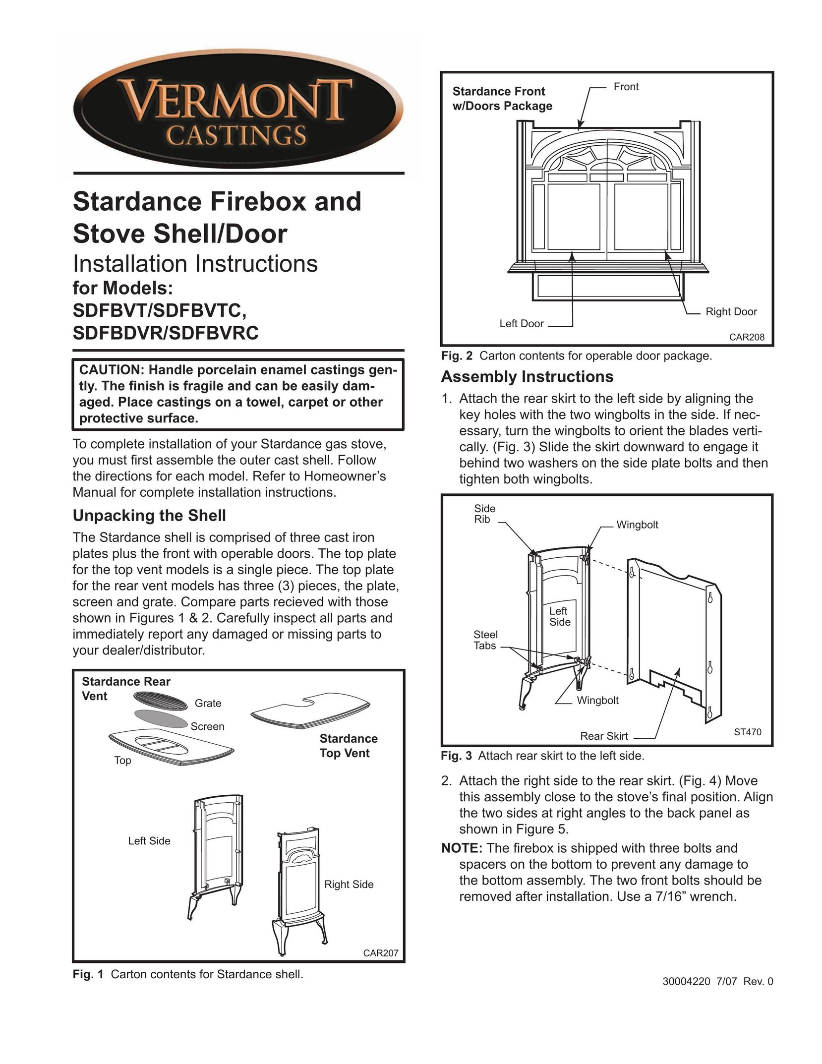Vermont Casting SDFBVT Stove User Manual
