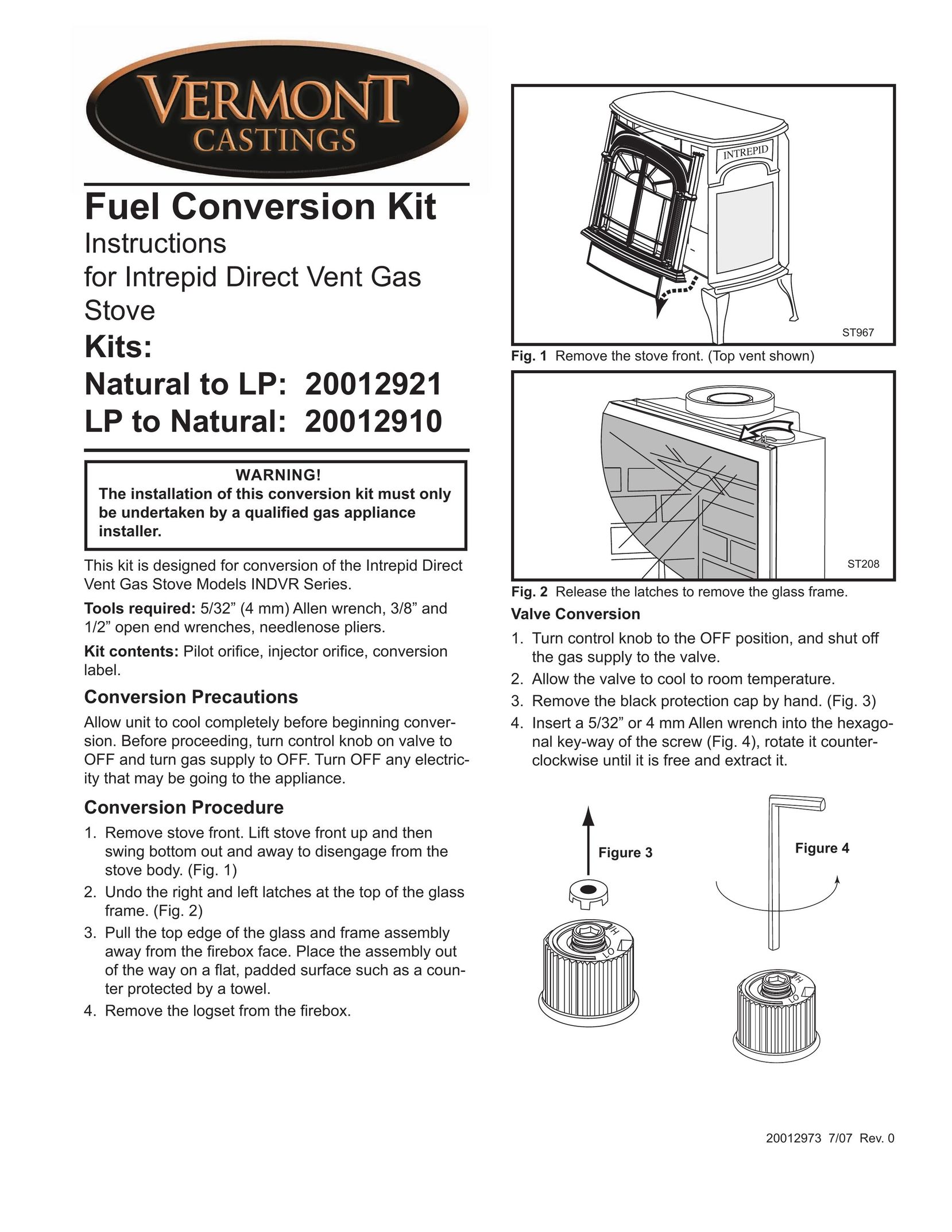 Vermont Casting ST967 Stove User Manual
