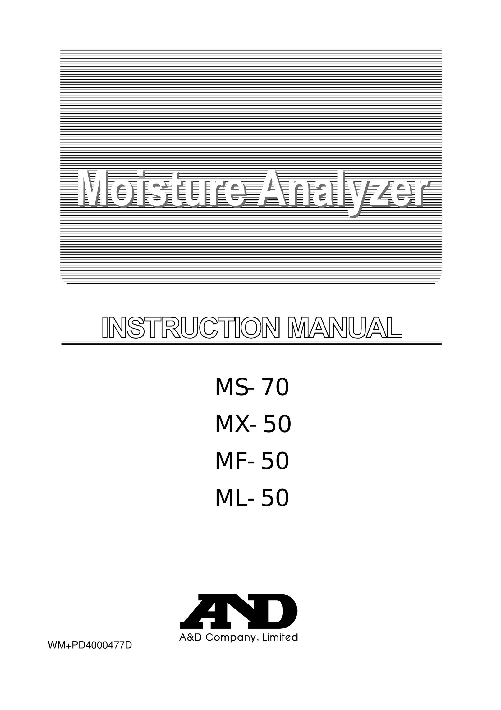 A&D MF-50 Thermostat User Manual