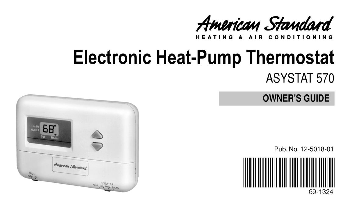 American Standard 570 Thermostat User Manual
