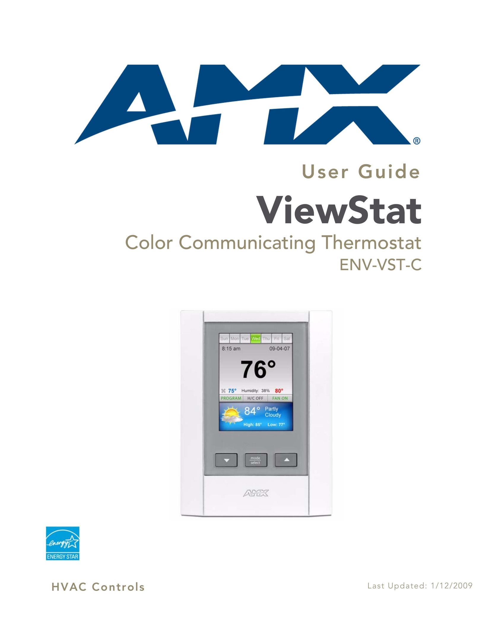 AMX ViewStat Thermostat User Manual