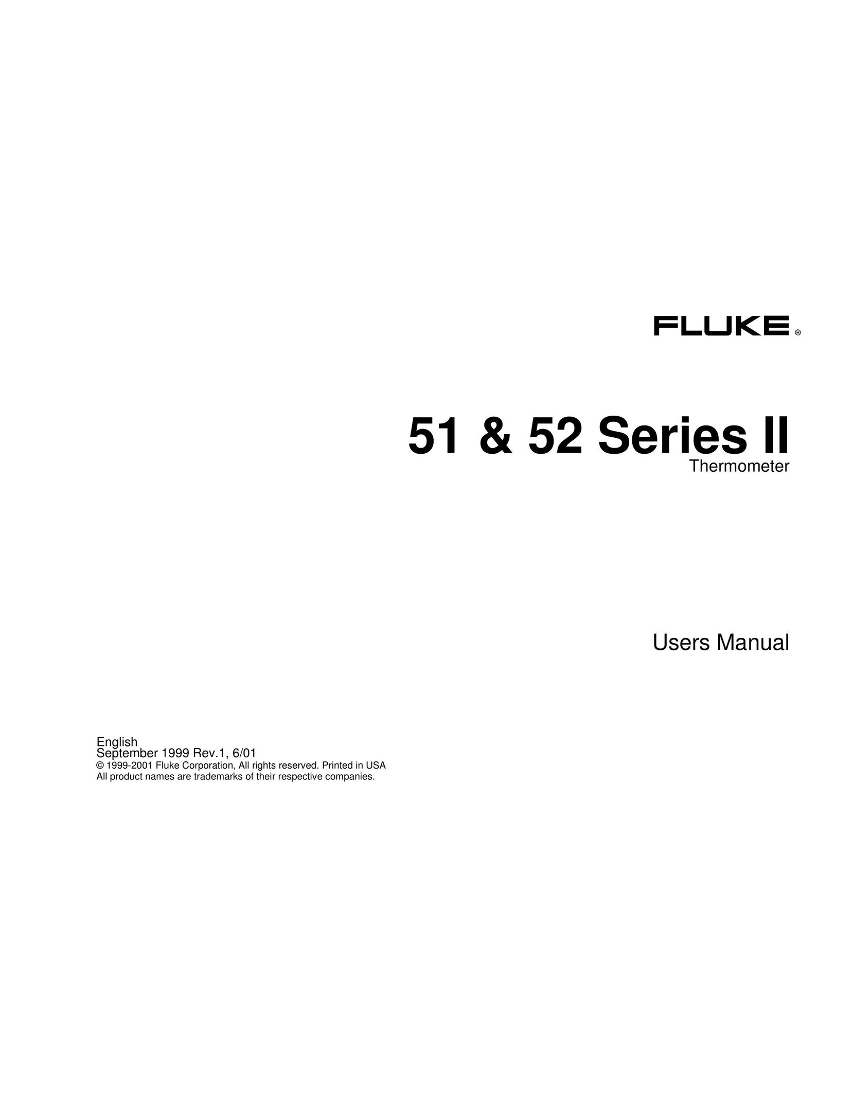 Fluke 52 Series Thermostat User Manual