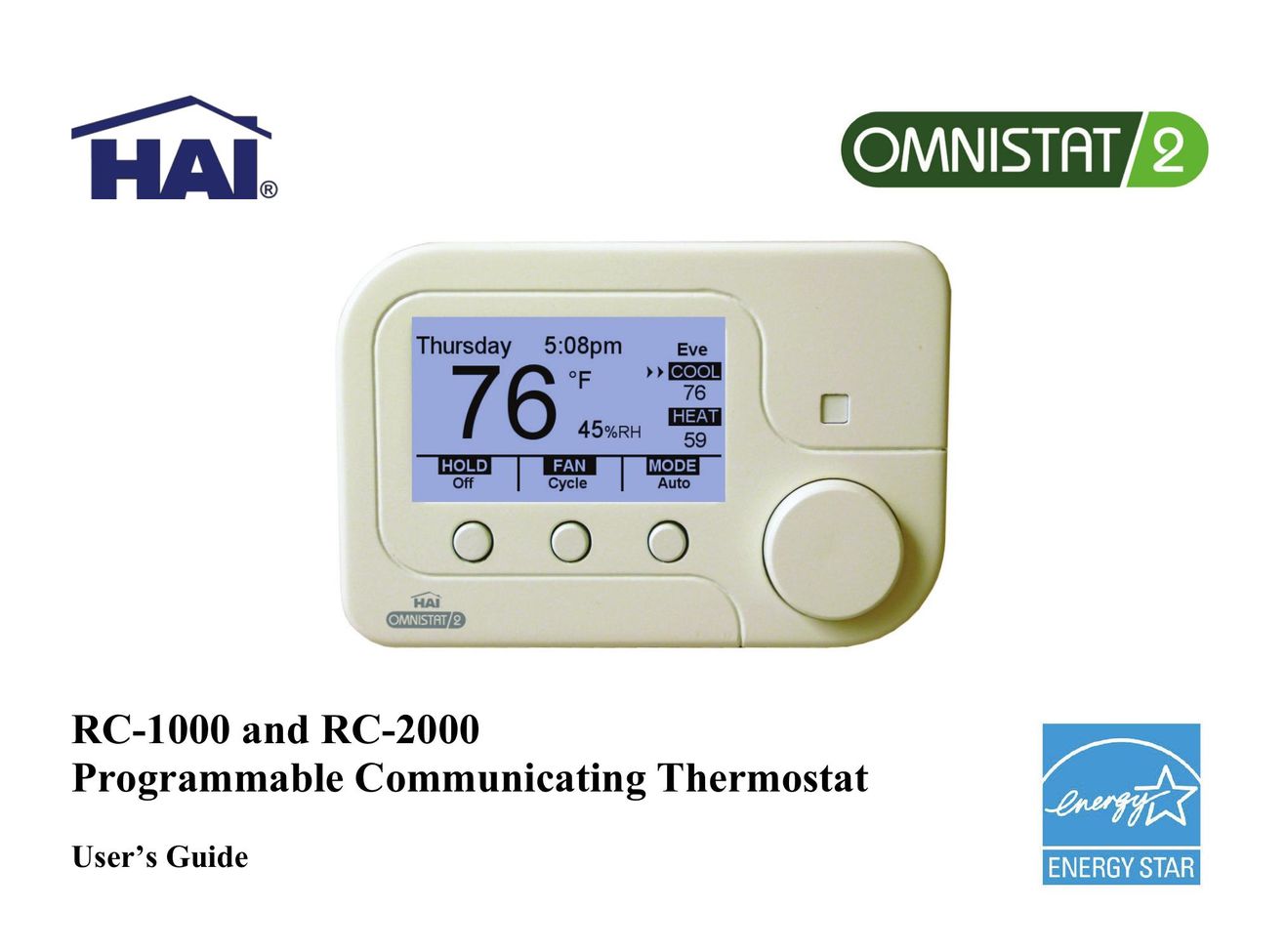 Home Automation RC-1000 Thermostat User Manual