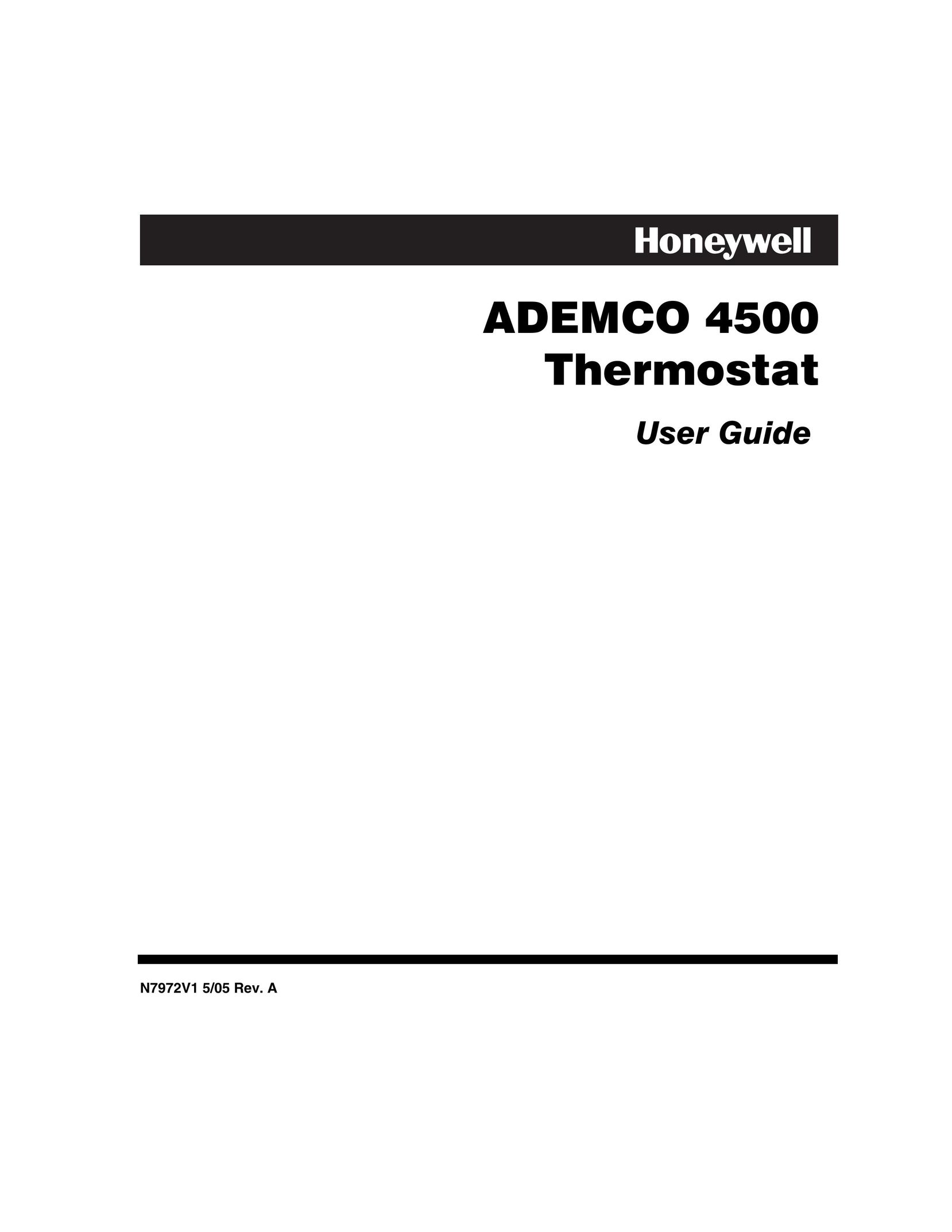Honeywell 4500 Thermostat User Manual