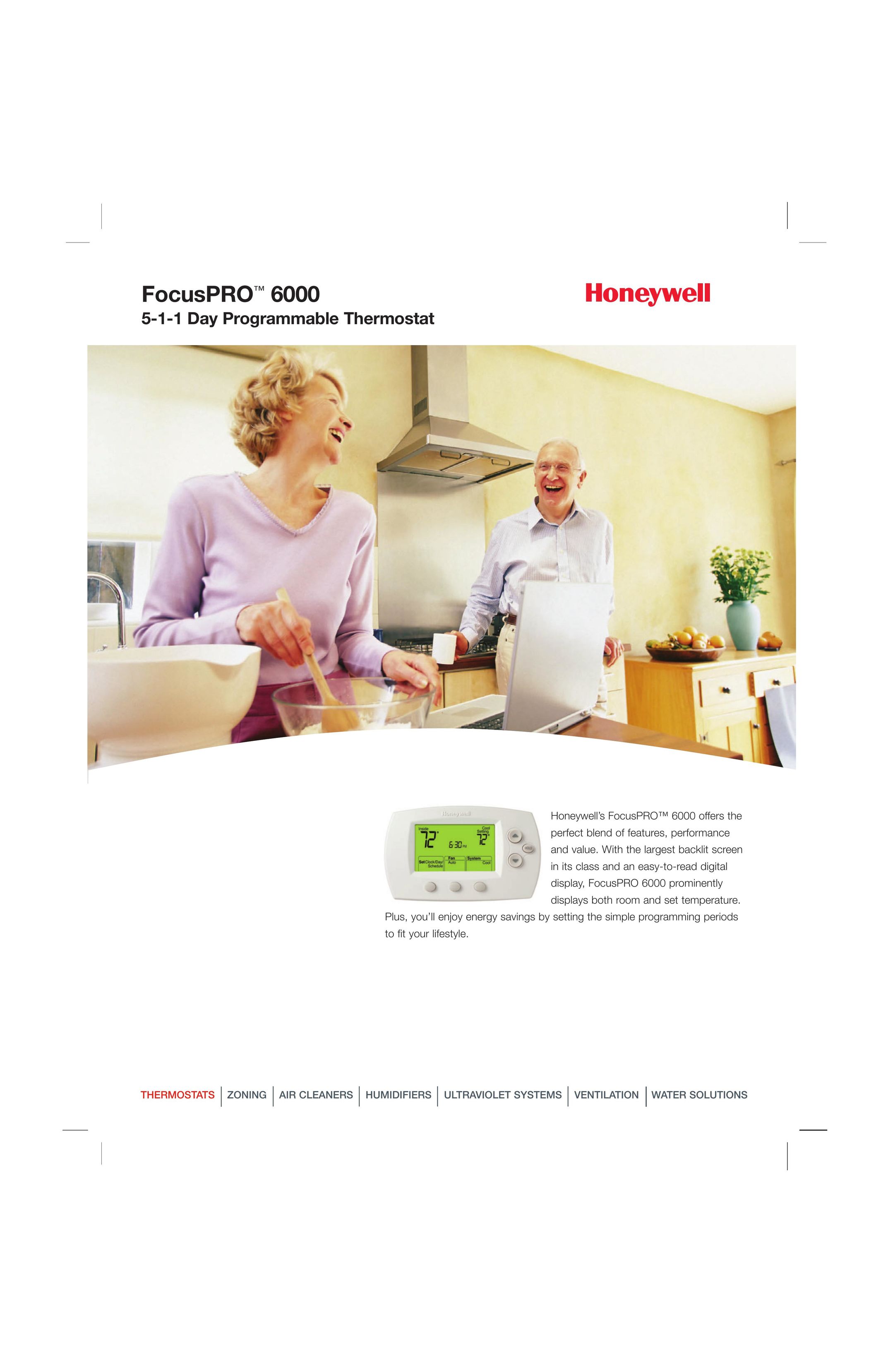 Honeywell 6000 Thermostat User Manual