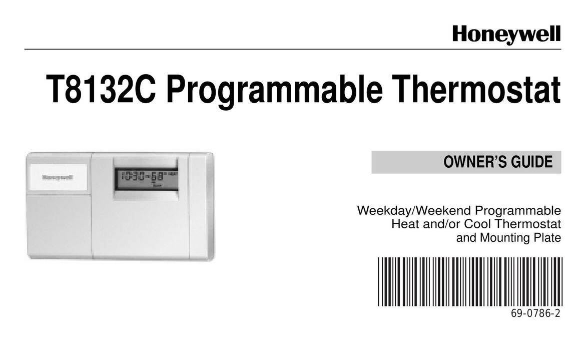 Honeywell 69-0786-2 Thermostat User Manual