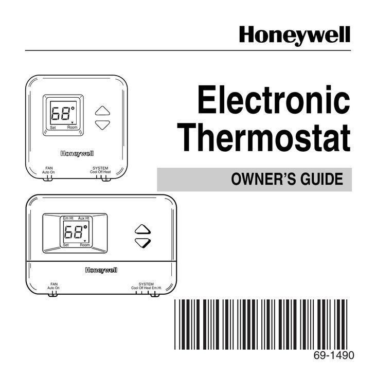 Honeywell 69-1490 Thermostat User Manual