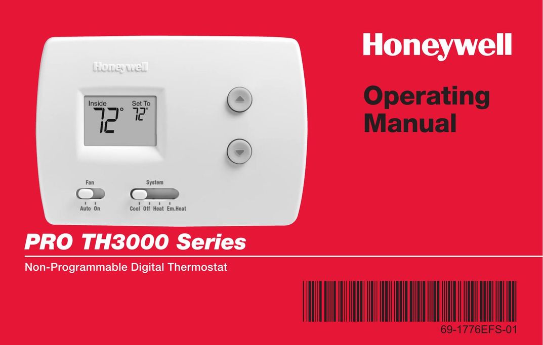 Honeywell 69-1776EFS-01 Thermostat User Manual