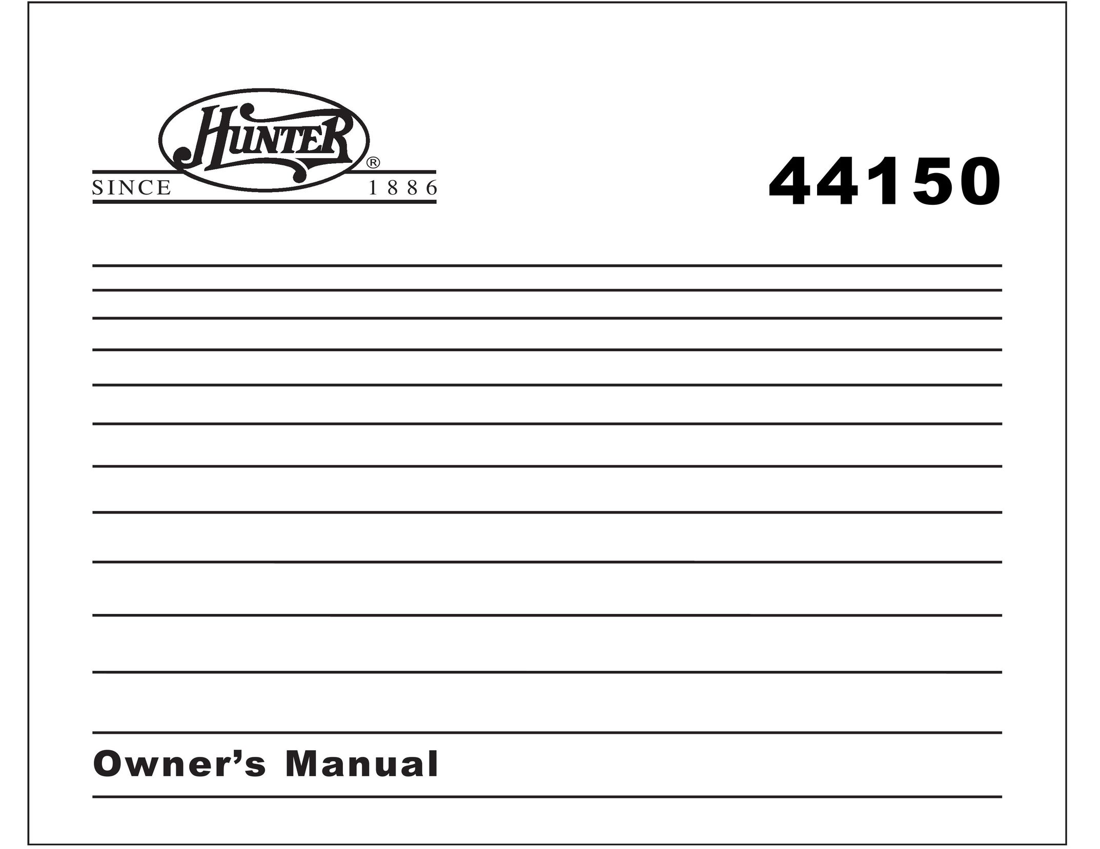Hunter Fan 44150 Thermostat User Manual