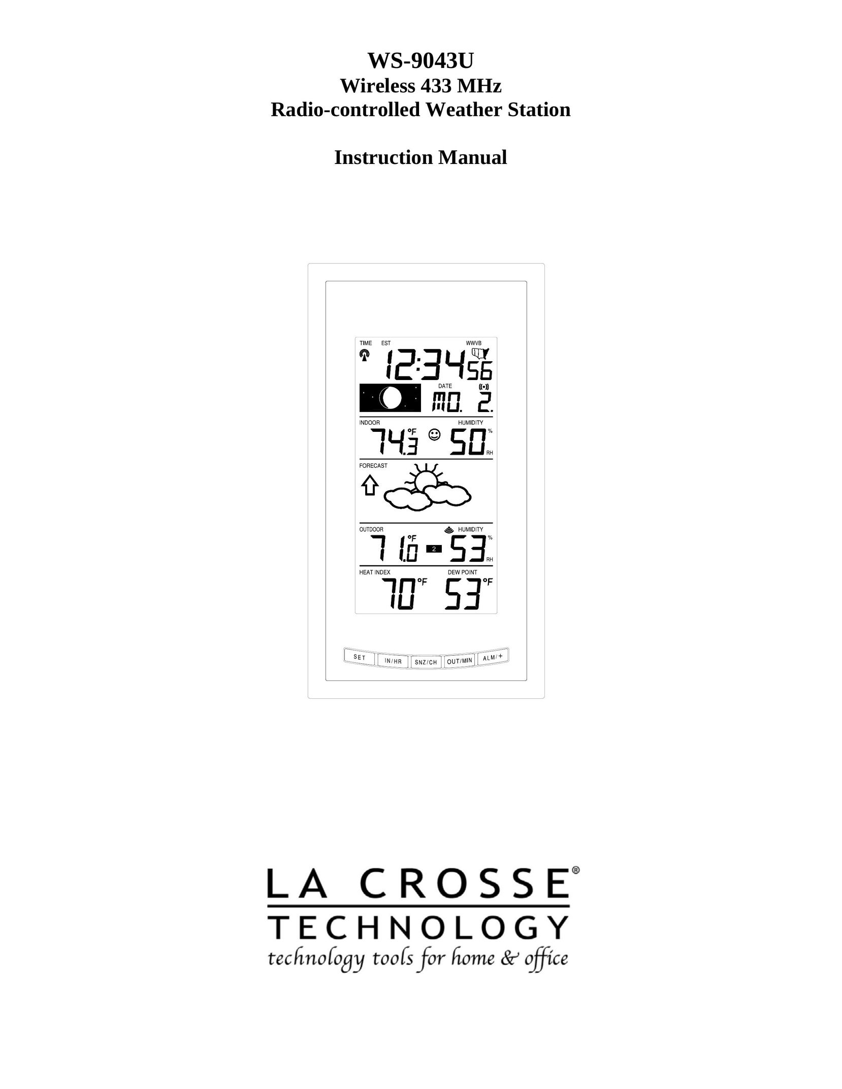 La Crosse Technology WS-9043U Thermostat User Manual