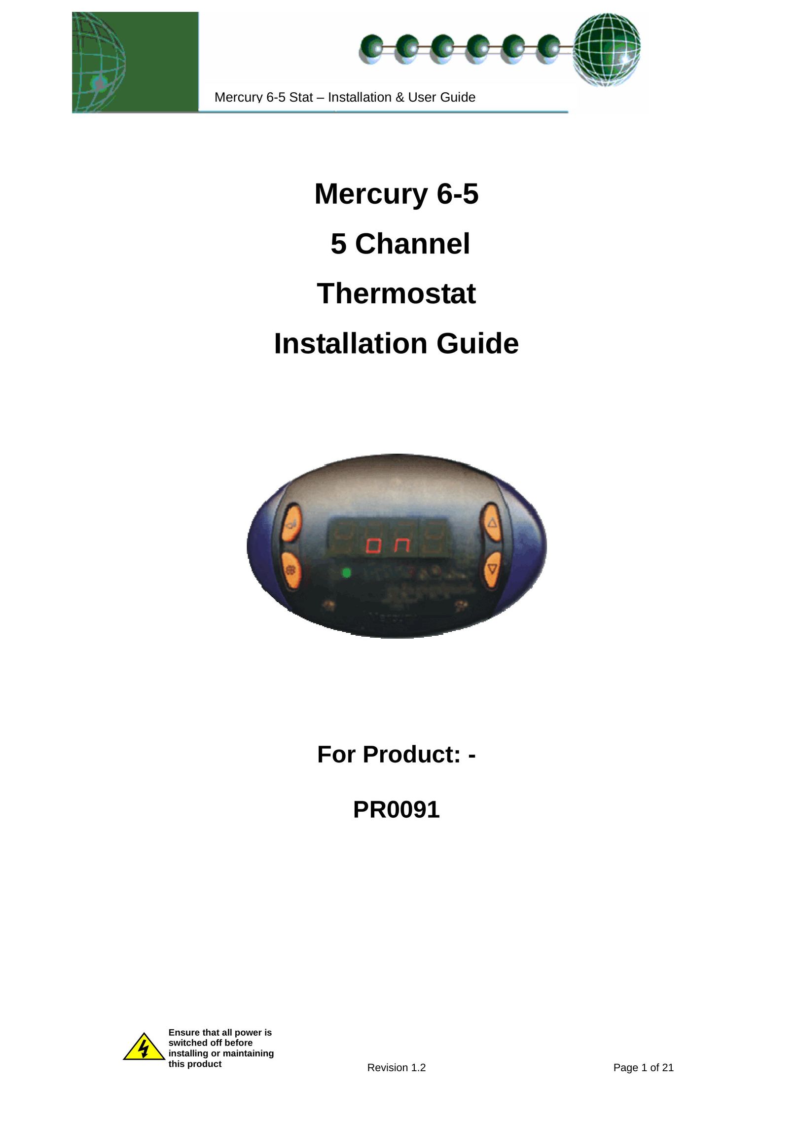 Mercury PR0091 Thermostat User Manual
