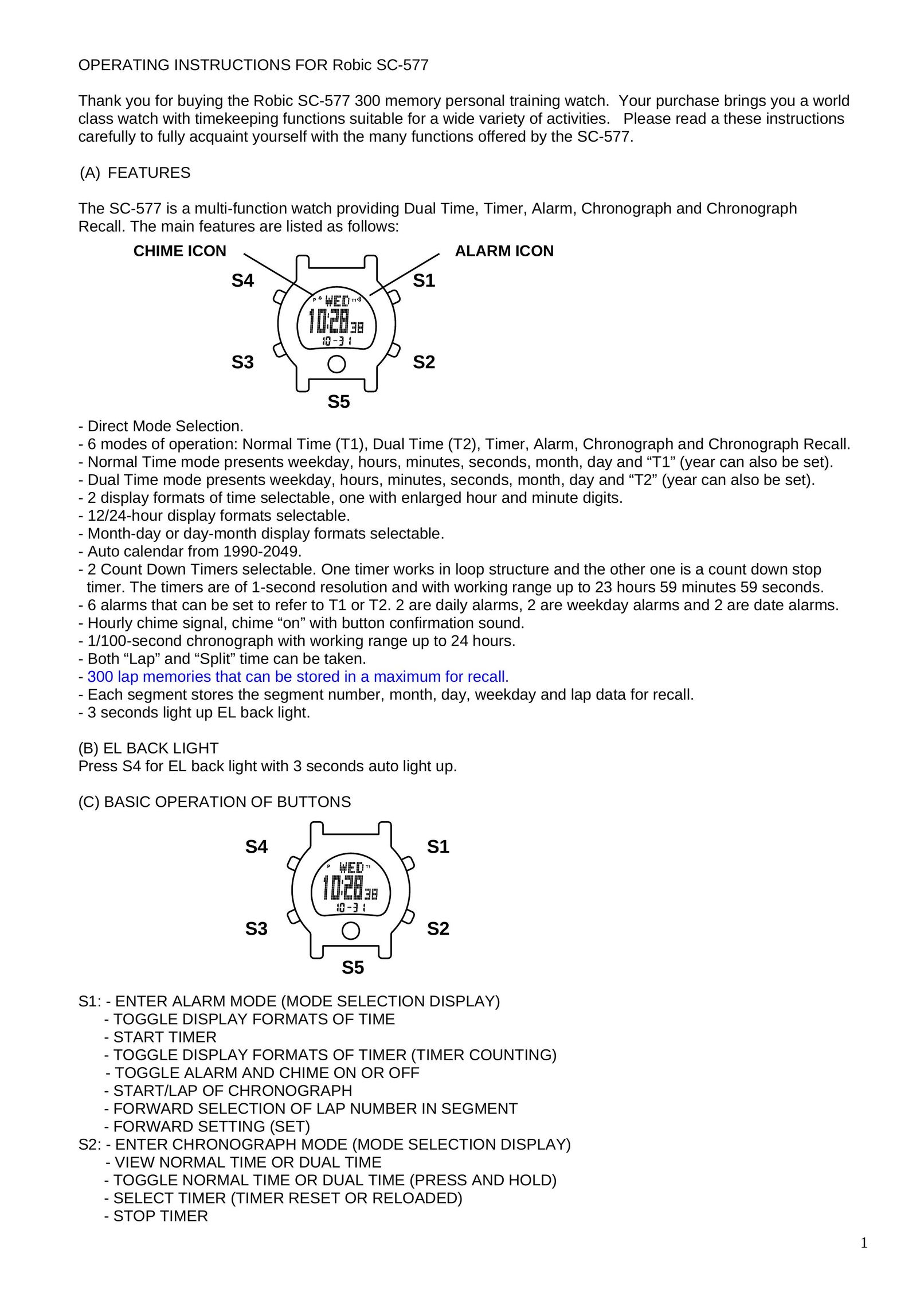 Robic SC-577 Thermostat User Manual