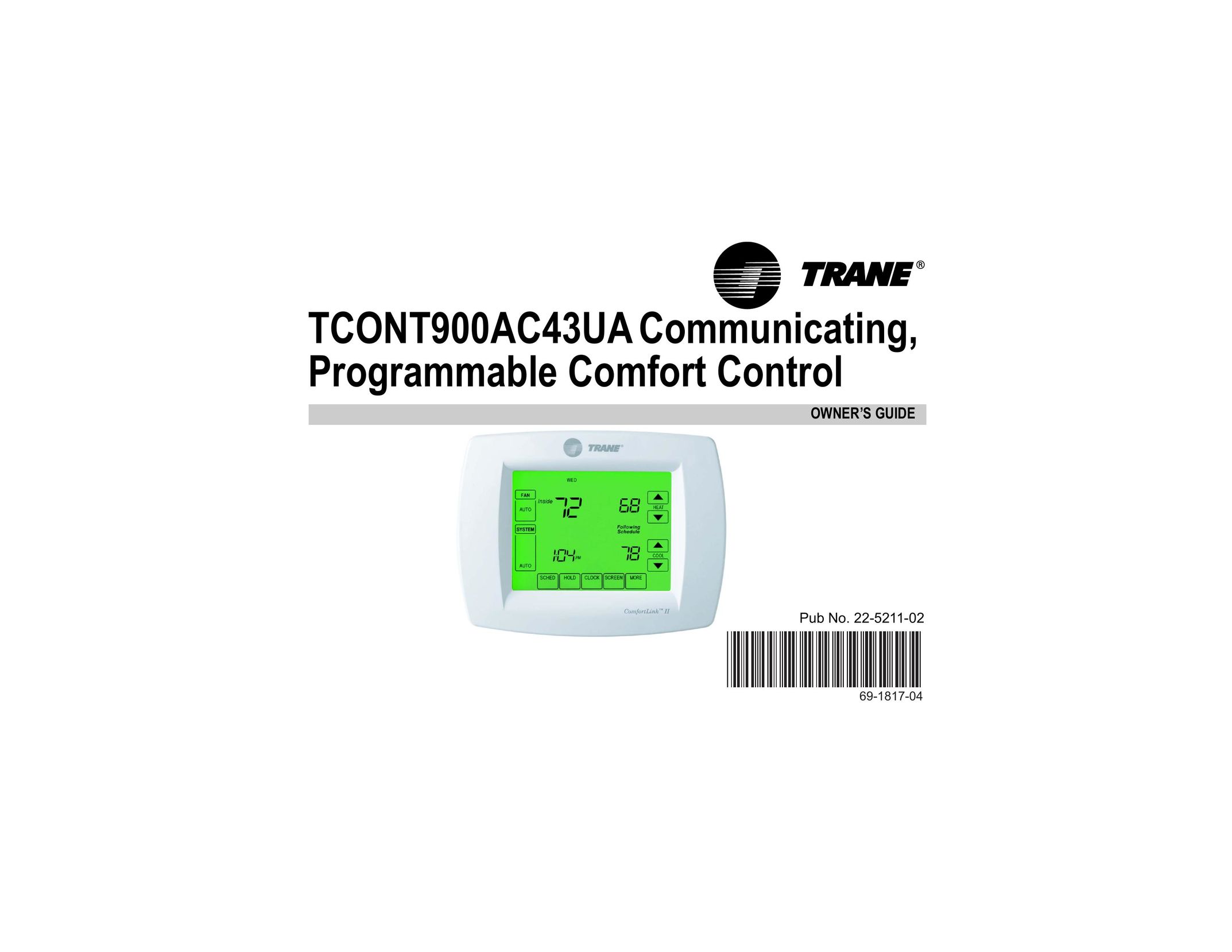 Trane TCONT900AC43UA Thermostat User Manual